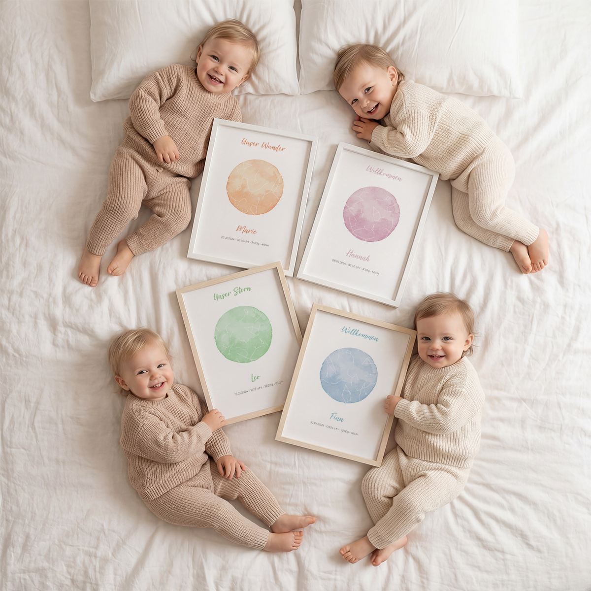 Personalisiertes Geburtsposter "Sternenhimmel"