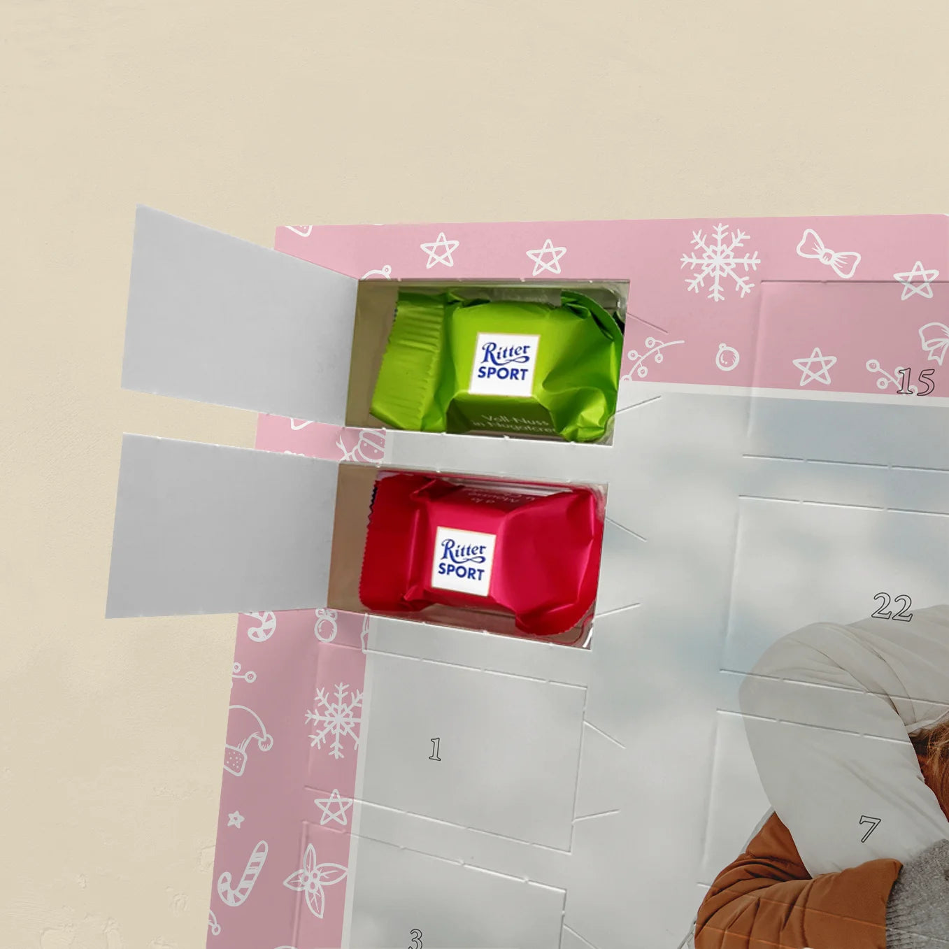 Personalisierter Ritter Sport Adventskalender "Foto"