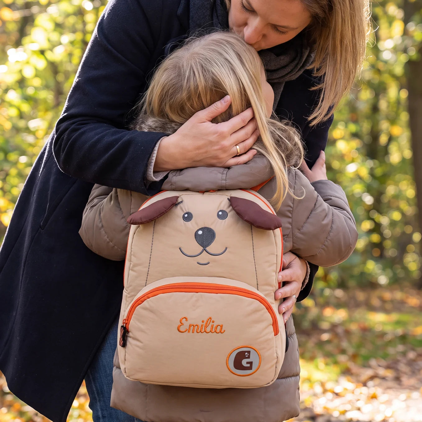 Personalisierter Kinderrucksack mit Stick "Hund"