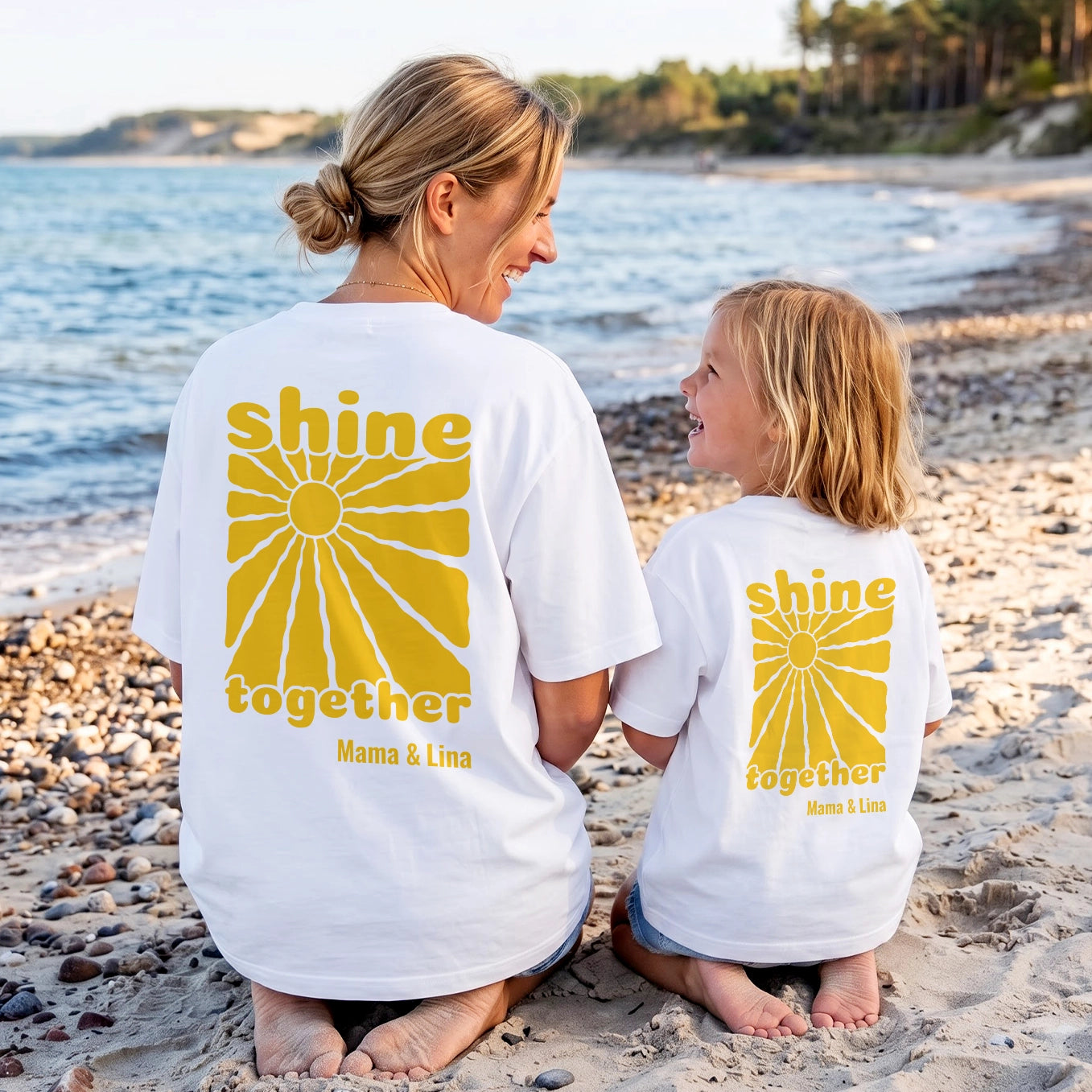 Personalisiertes Partnerlook T-Shirt Set (Summer Designs)