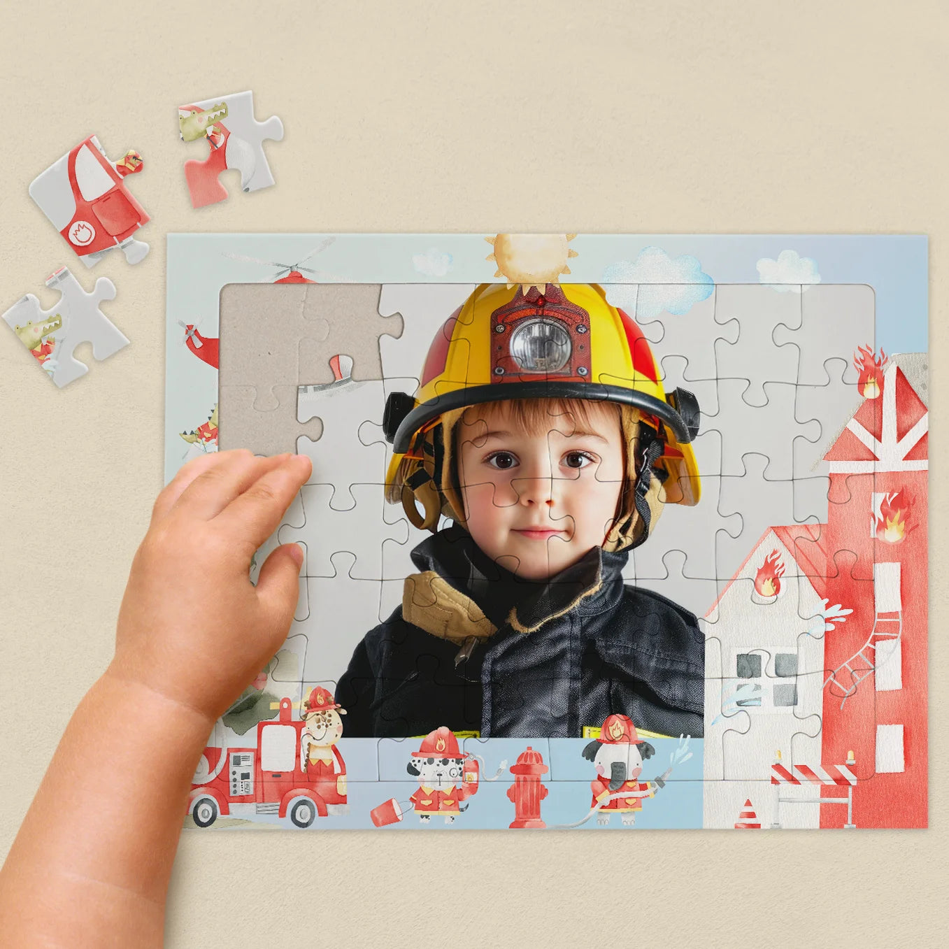 Personalisiertes Kinderpuzzle "Feuerwehr"