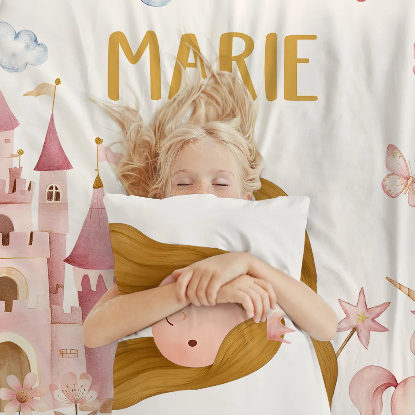 Personalisierte Kinder Bettwäsche "Wunsch Prinzessin"
