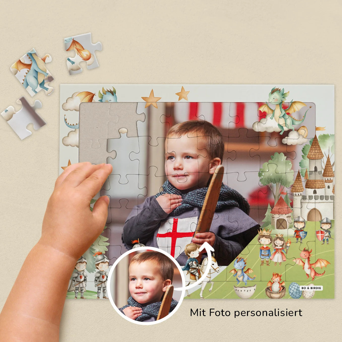 Personalisiertes Kinderpuzzle "Ritter"