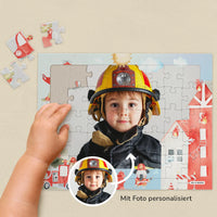 Personalisiertes Kinderpuzzle "Feuerwehr" Bo & Birdie