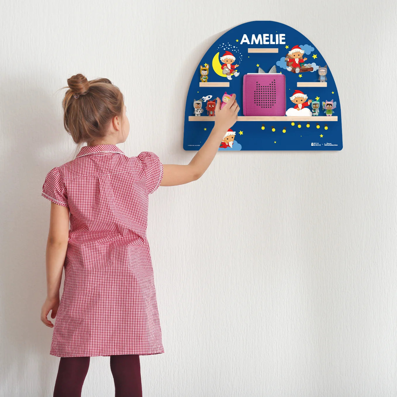 Personalisiertes Toniebox Regal "Unser Sandmännchen" “Gute Nacht”