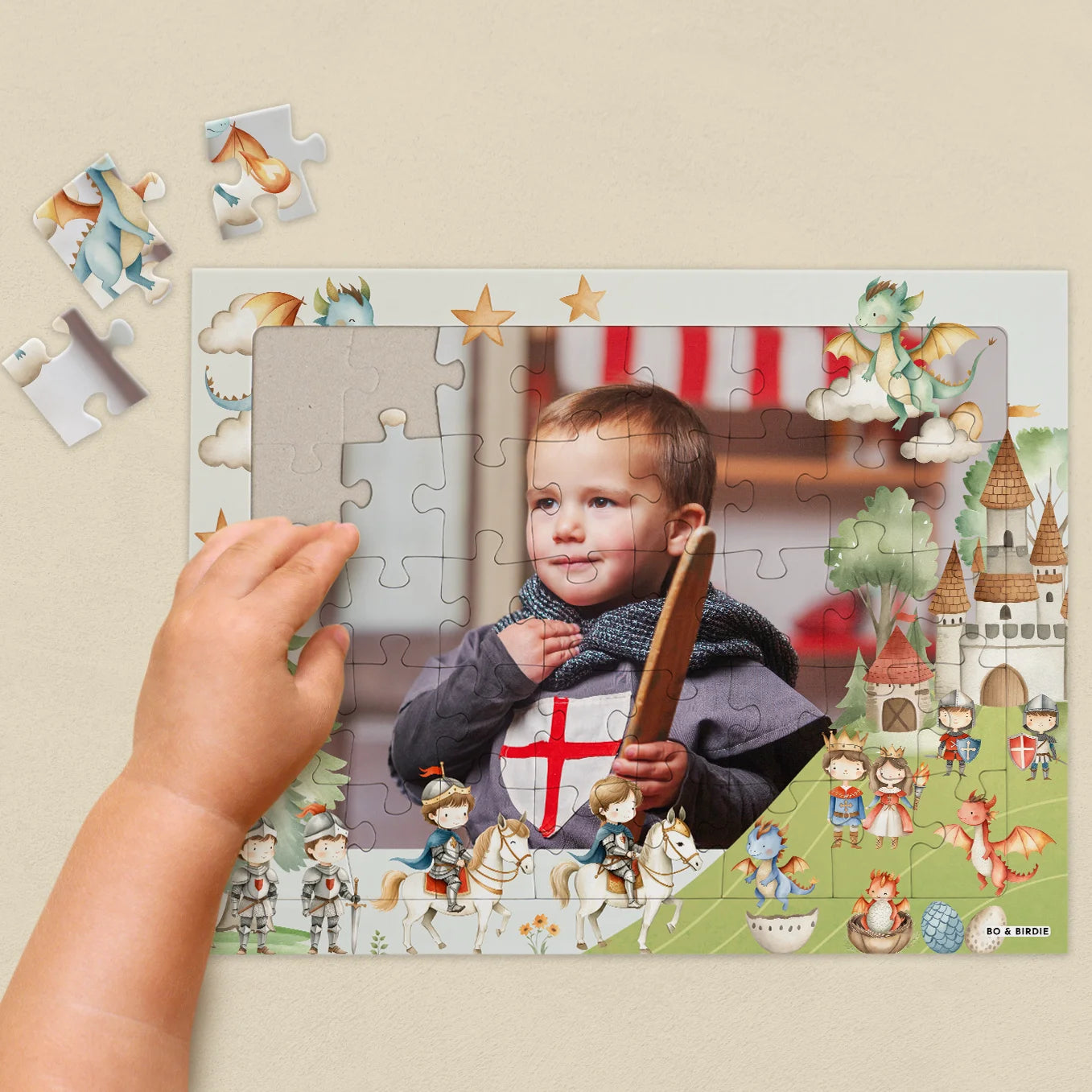 Personalisiertes Kinderpuzzle "Ritter"