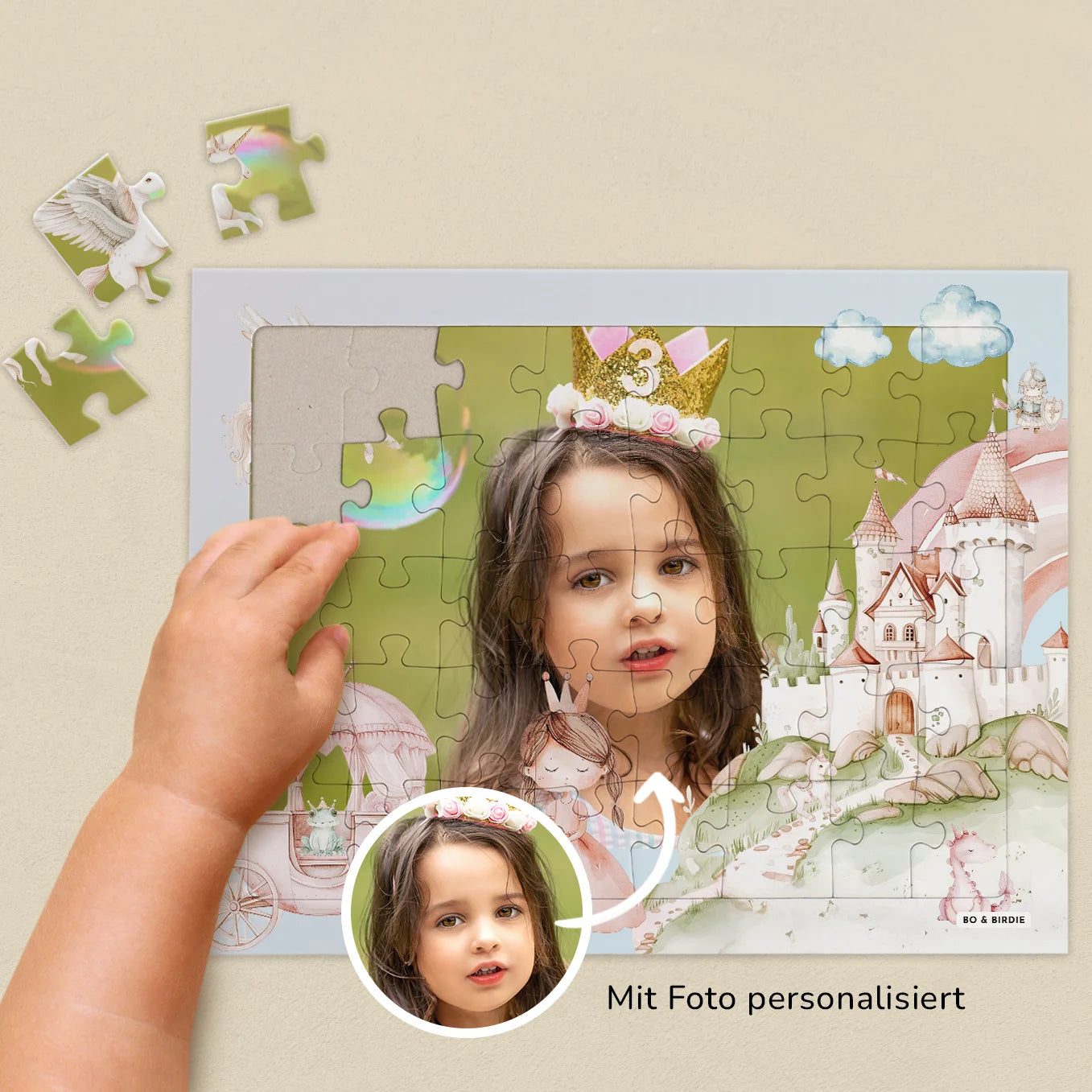 Personalisiertes Kinderpuzzle "Prinzessin"