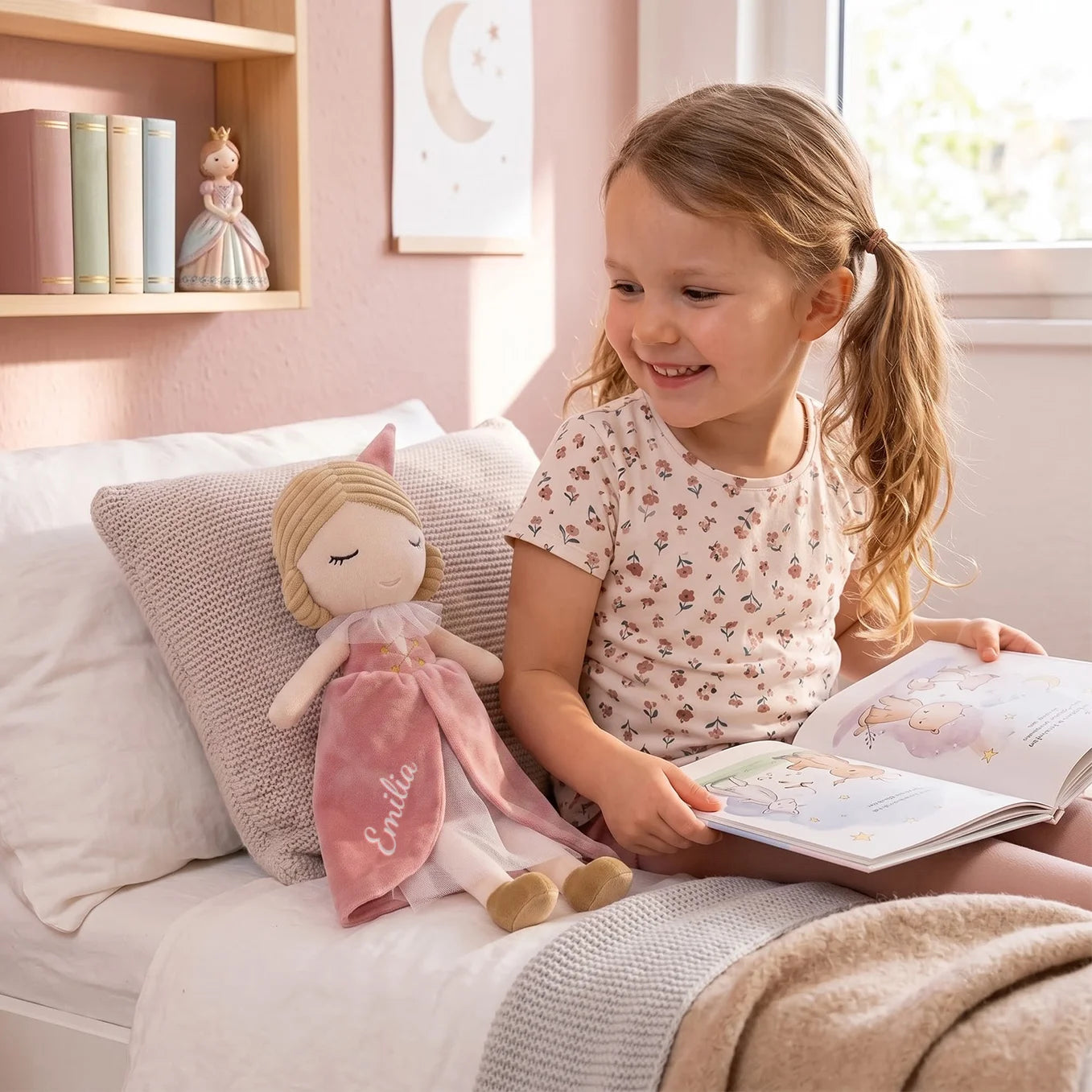 Personalisierte Kuschelpuppe "Prinzessin"