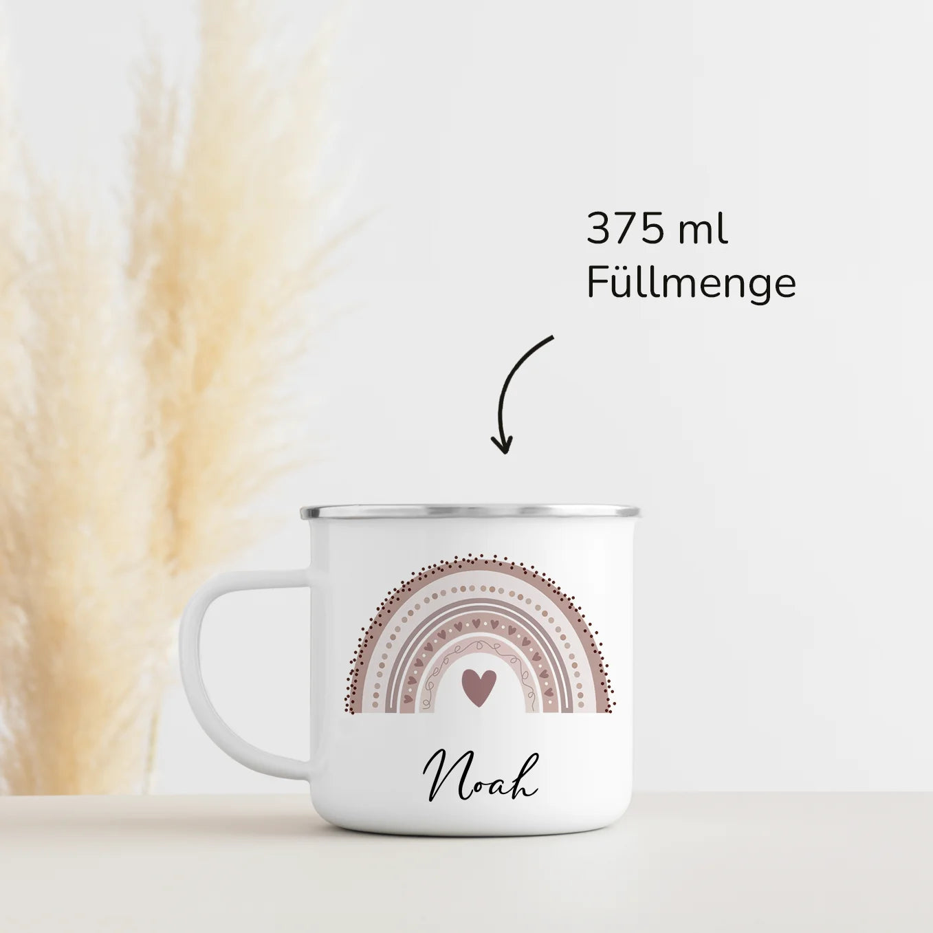 Personalisierte Kindertasse "Regenbogen"