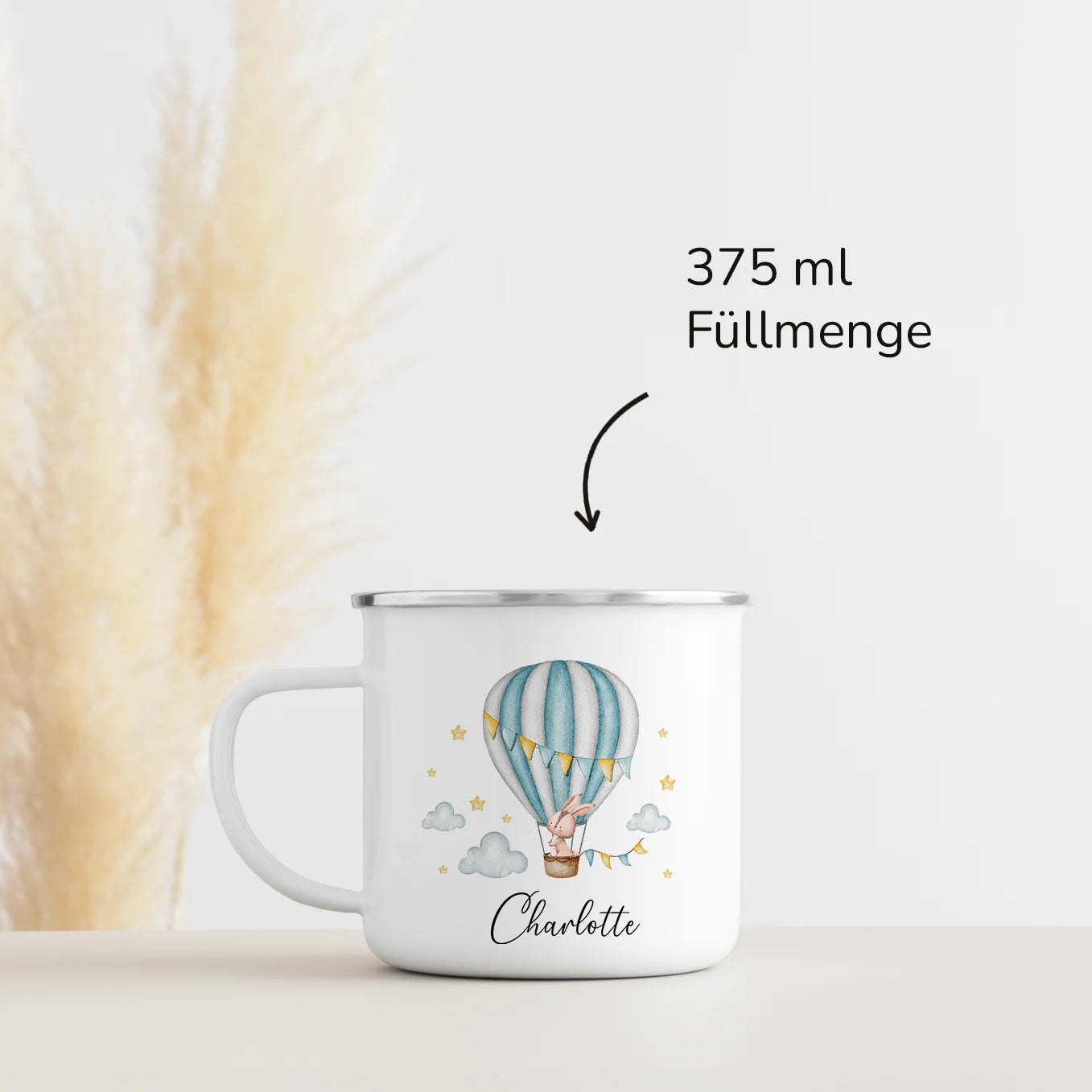 Personalisierte Kindertasse "Heißluftballon"