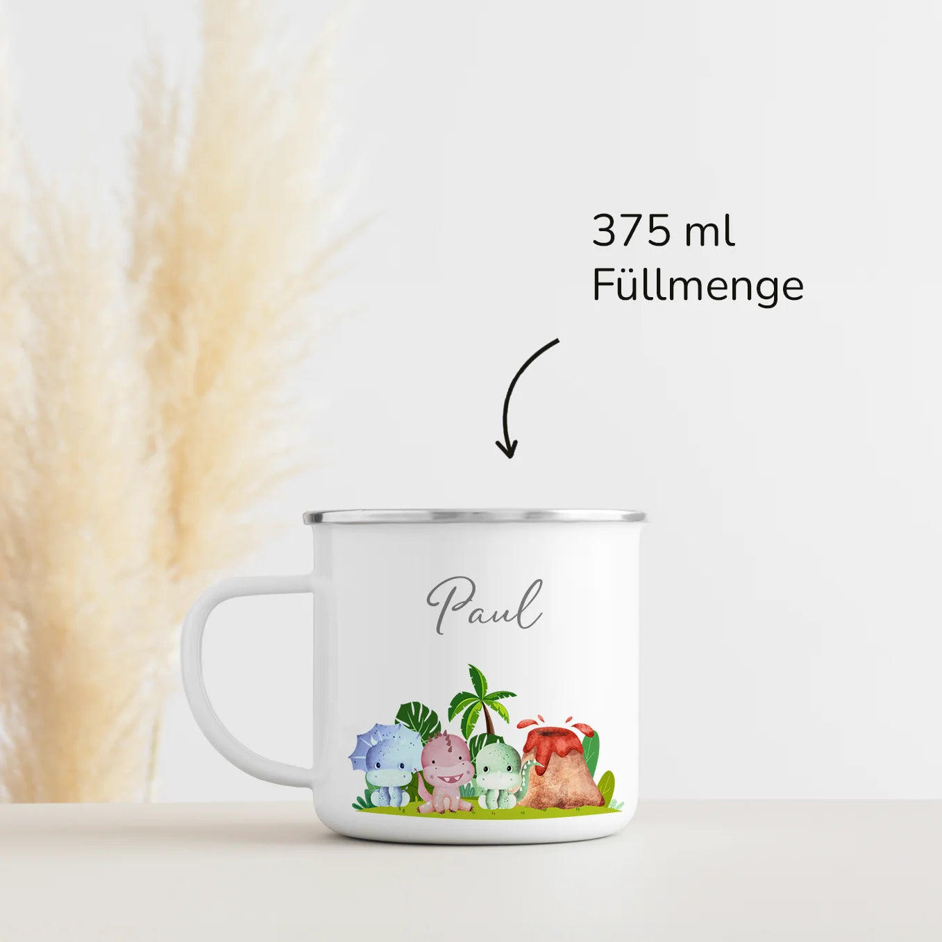 Personalisierte Kindertasse "Dinos"