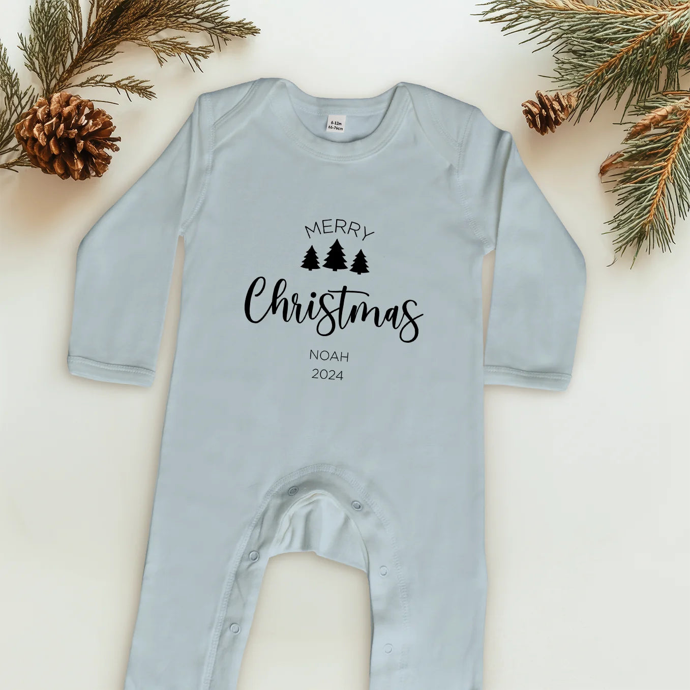 Personalisierter Baby Langarm Body "My first christmas" Bo & Birdie