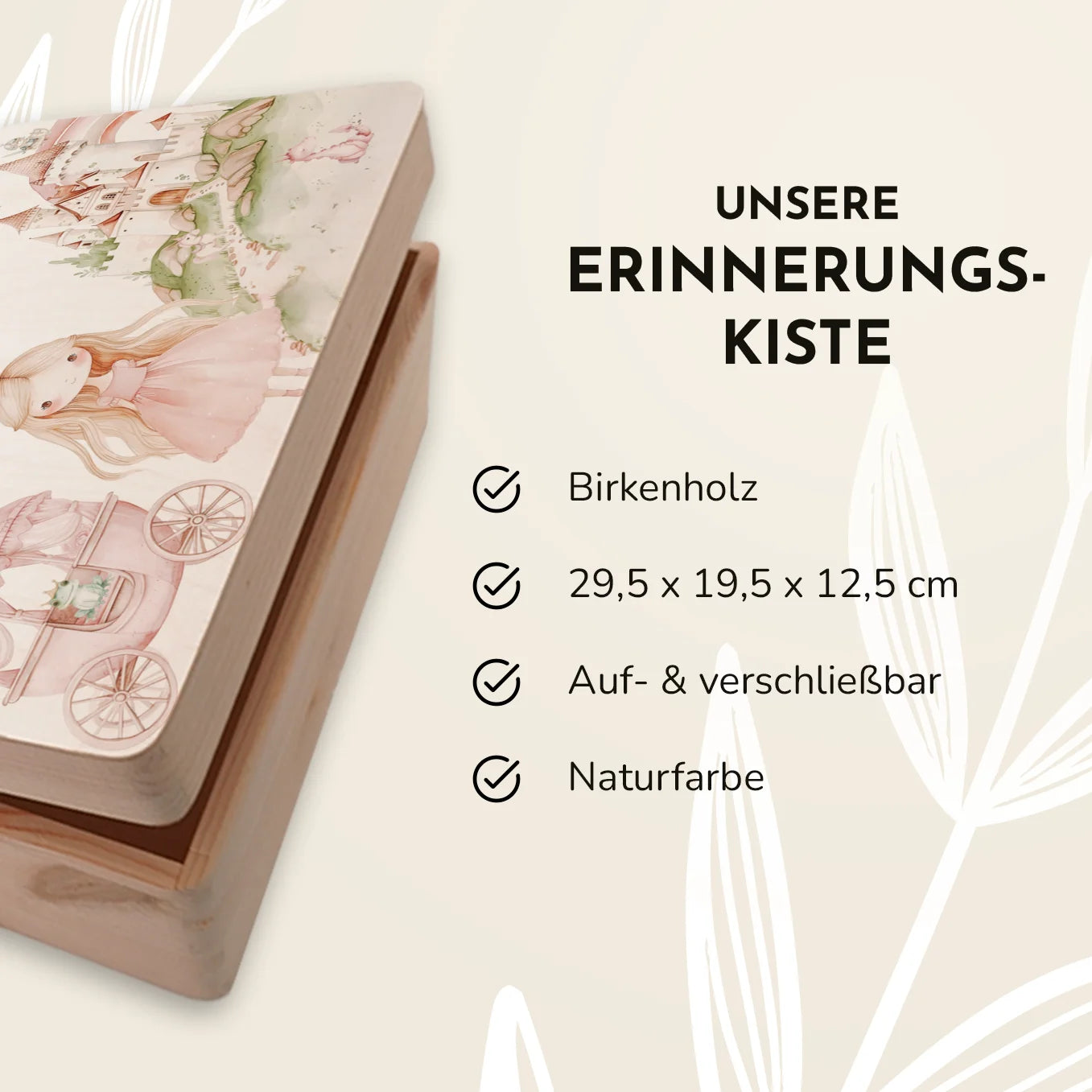 Personalisierte Erinnerungsbox "Prinzessin"