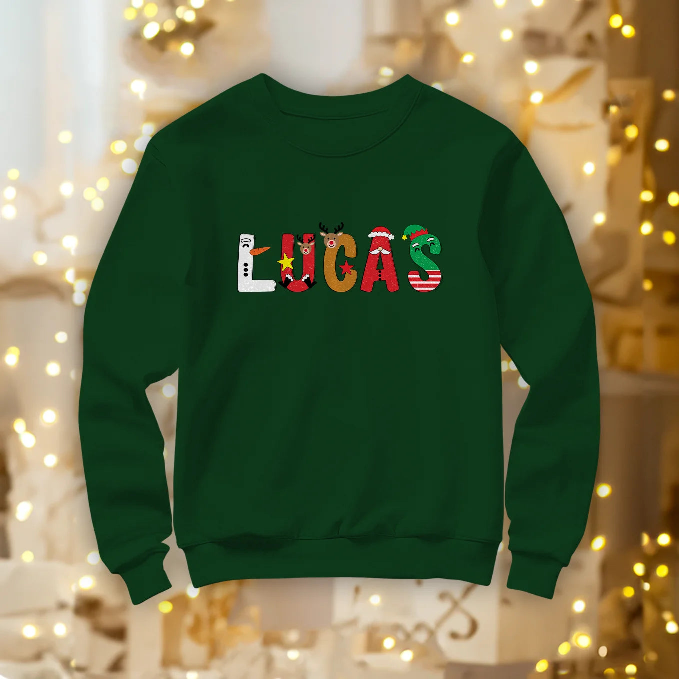 Personalisierter Partnerlook Sweater "Weihnachtsbuchstaben"