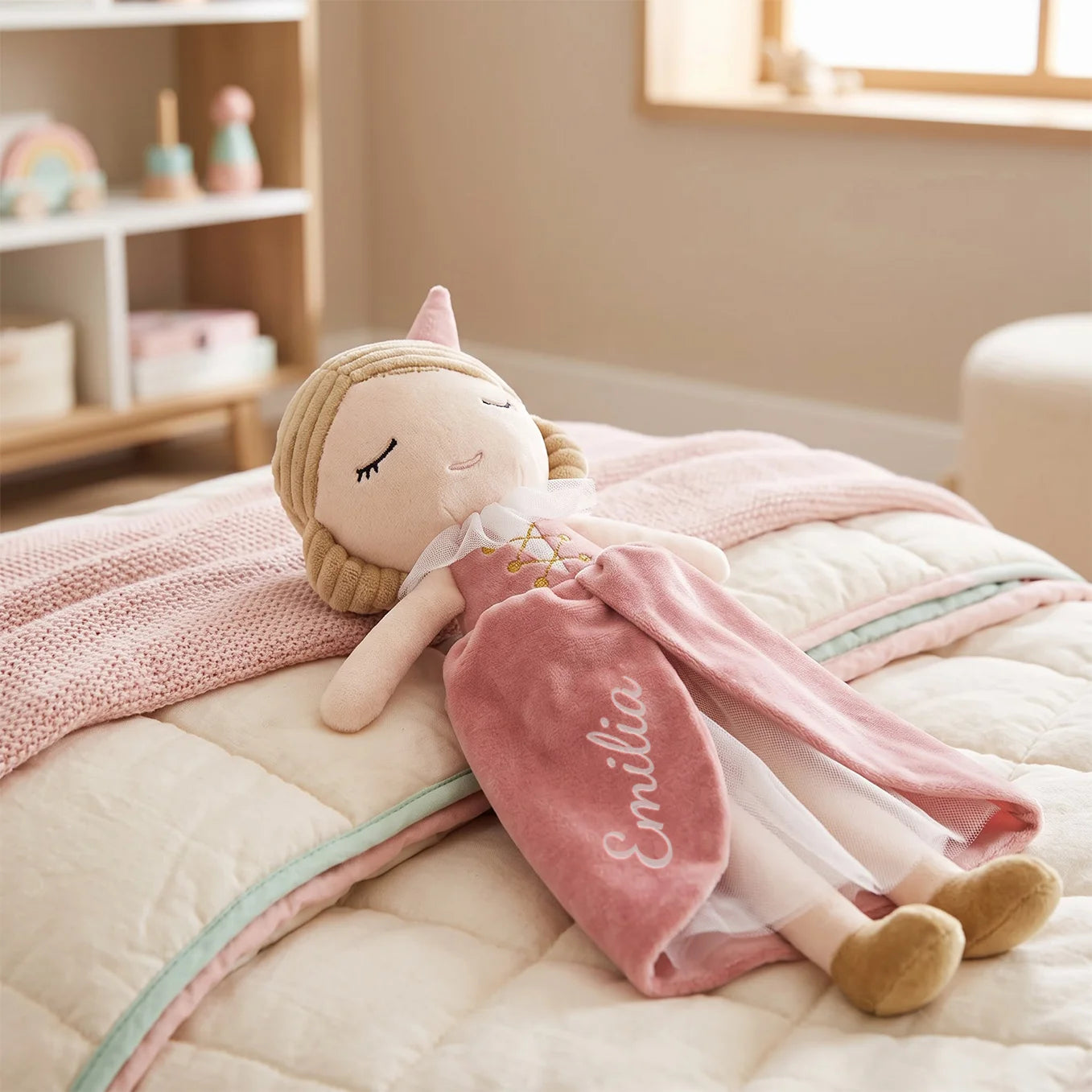Personalisierte Kuschelpuppe "Prinzessin"