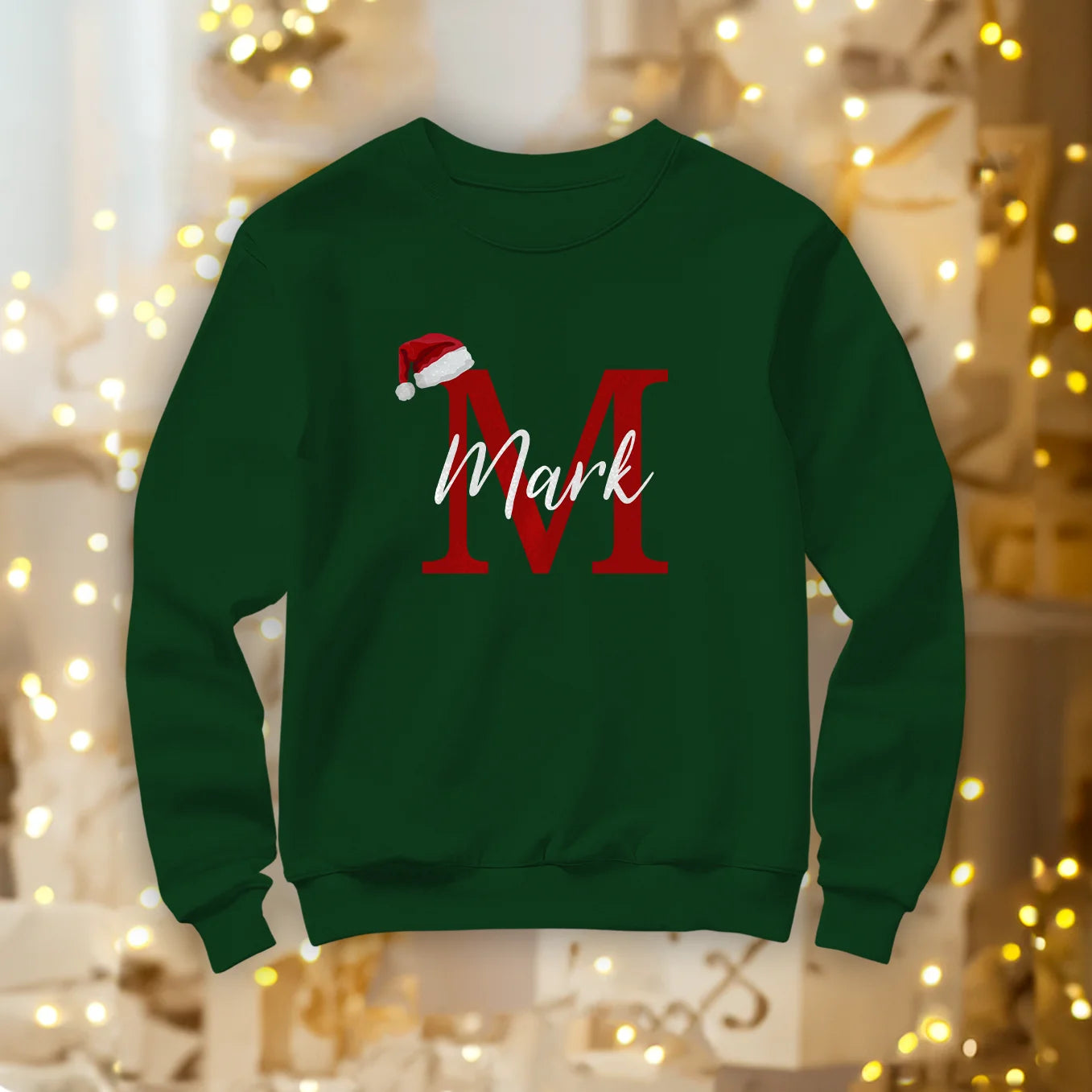 Personalisierter Unisex Sweater für Erwachsene "Weihnachtsmütze" 2. Teil vom Partnerlook Bo & Birdie