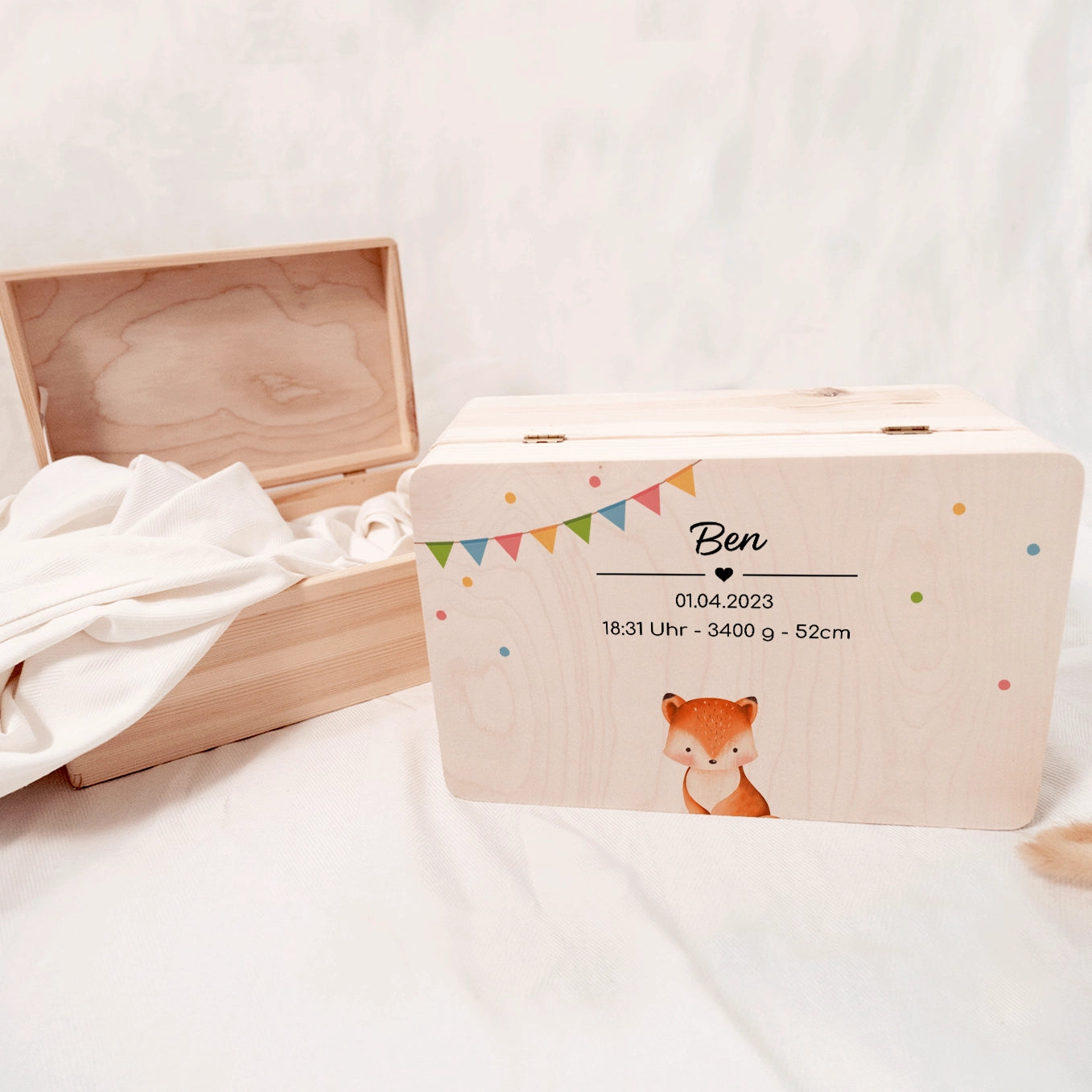 Personalisierte Erinnerungsbox "Konfetti"