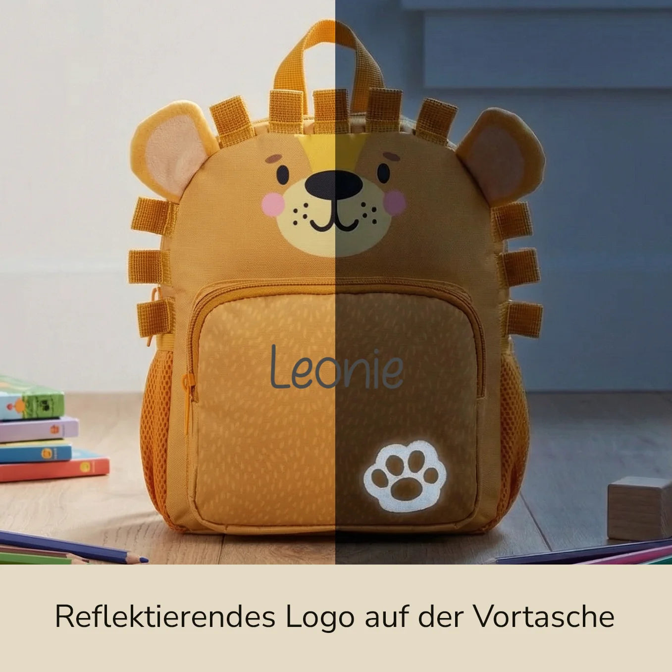 Personalisierter Kinder Rucksack "Löwe"