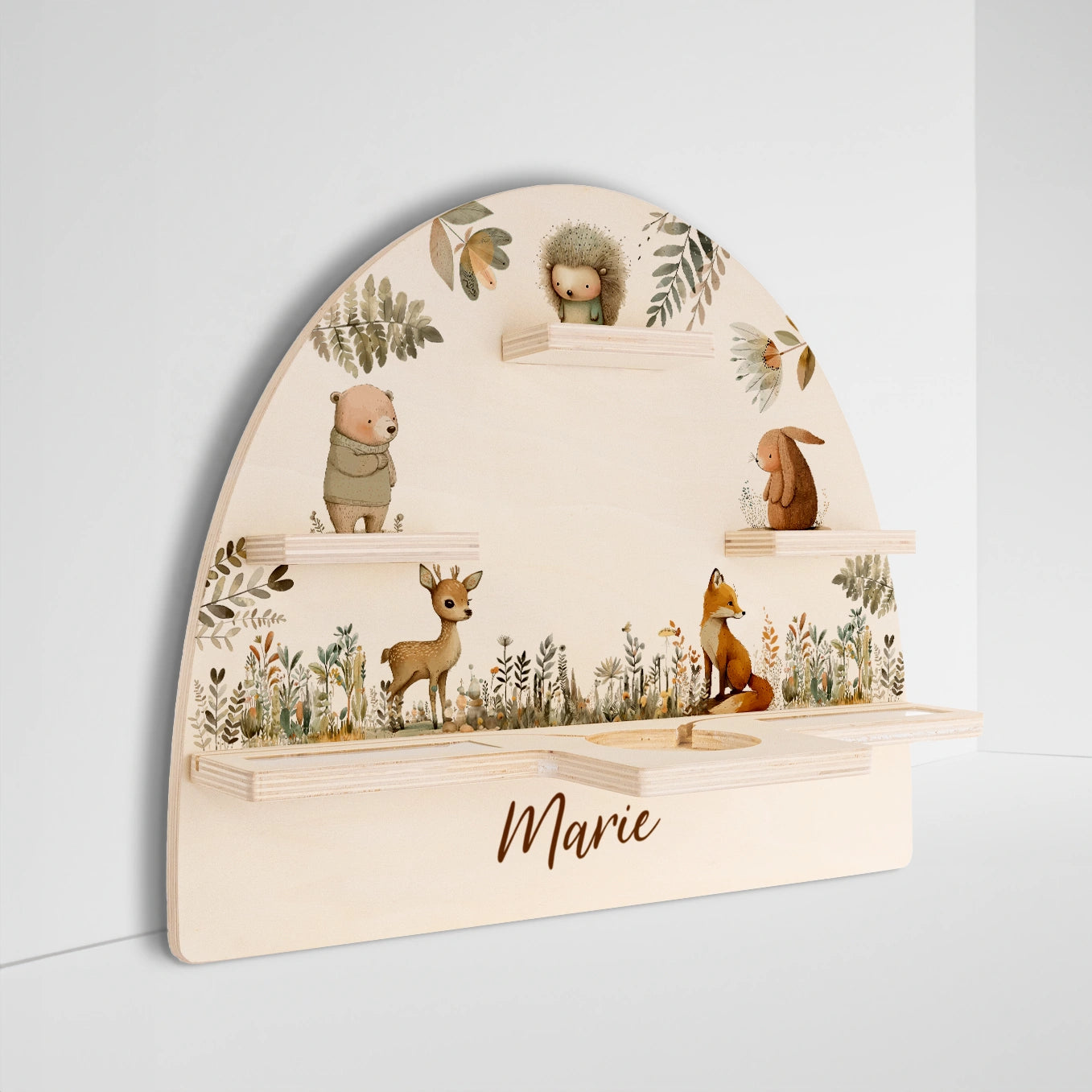 Personalisiertes Toniebox Regal "Aquarell Tiere Wald"