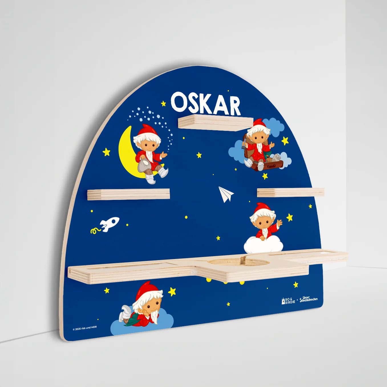Personalisiertes Toniebox Regal "Unser Sandmännchen" “Gute Nacht”