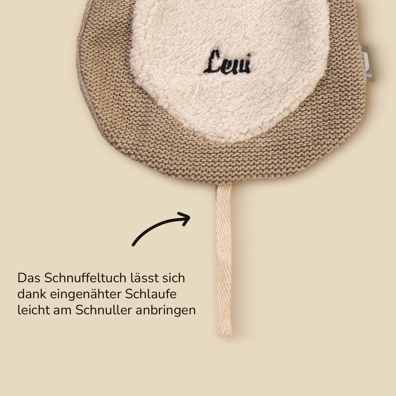 Personalisiertes Schnuffeltuch bestickt "Wunschtier"