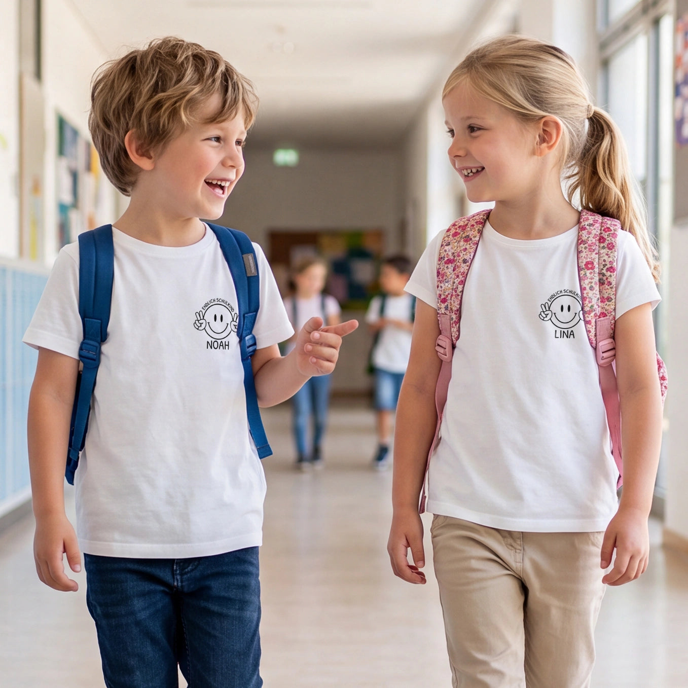 Personalisiertes T-Shirt “Endlich Schulkind”
