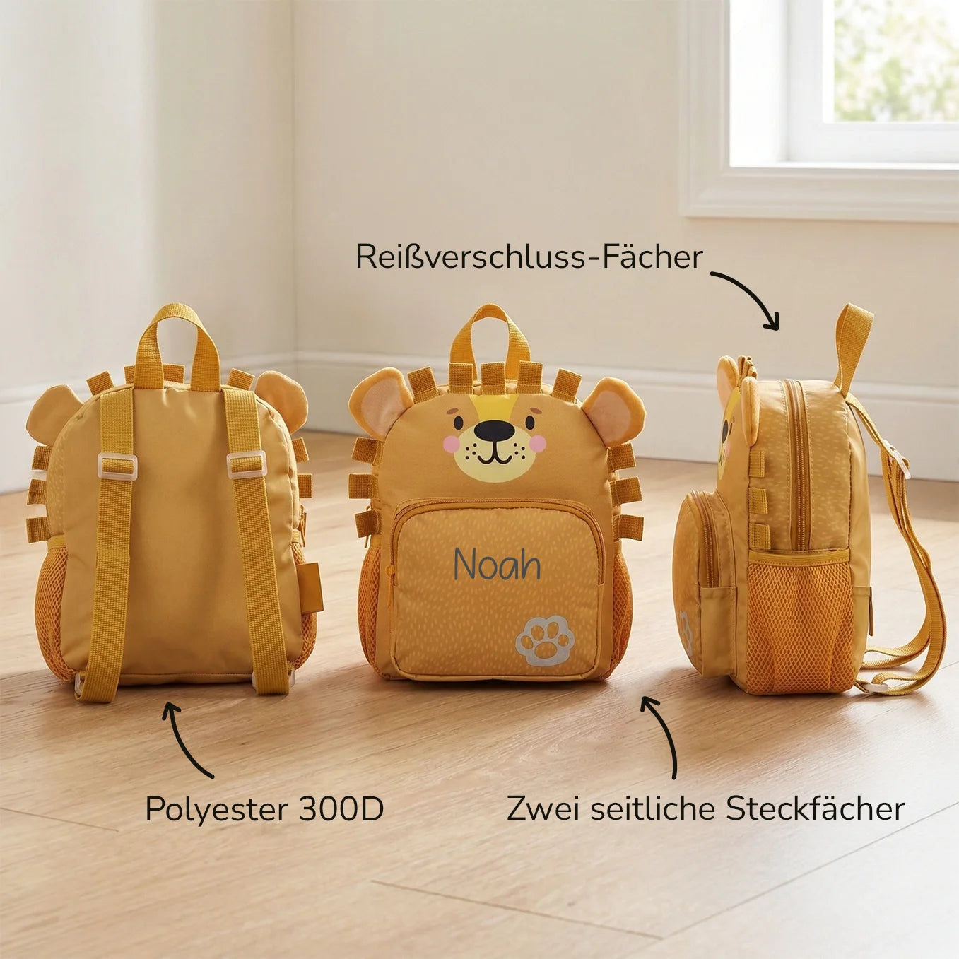 Personalisierter Kinder Rucksack "Löwe"