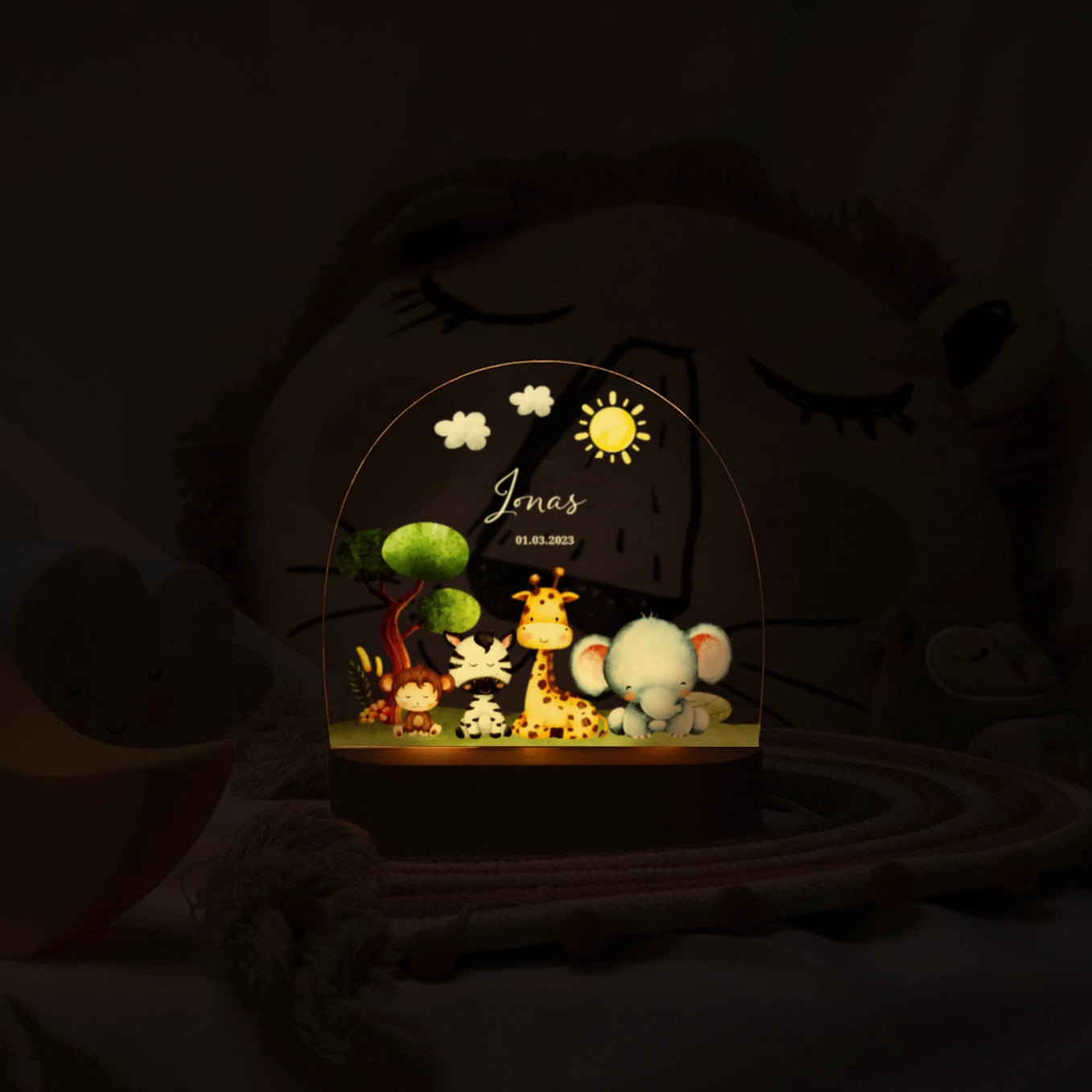 Personalisiertes Nachtlicht "Safari" - Bo & Birdie