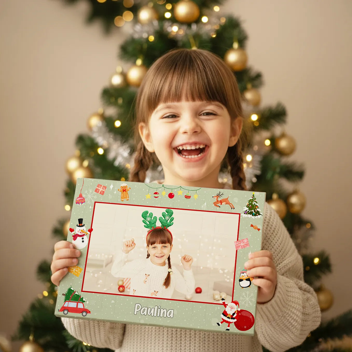 Personalisierter Adventskalender "Foto" mit kinder® Schokolade