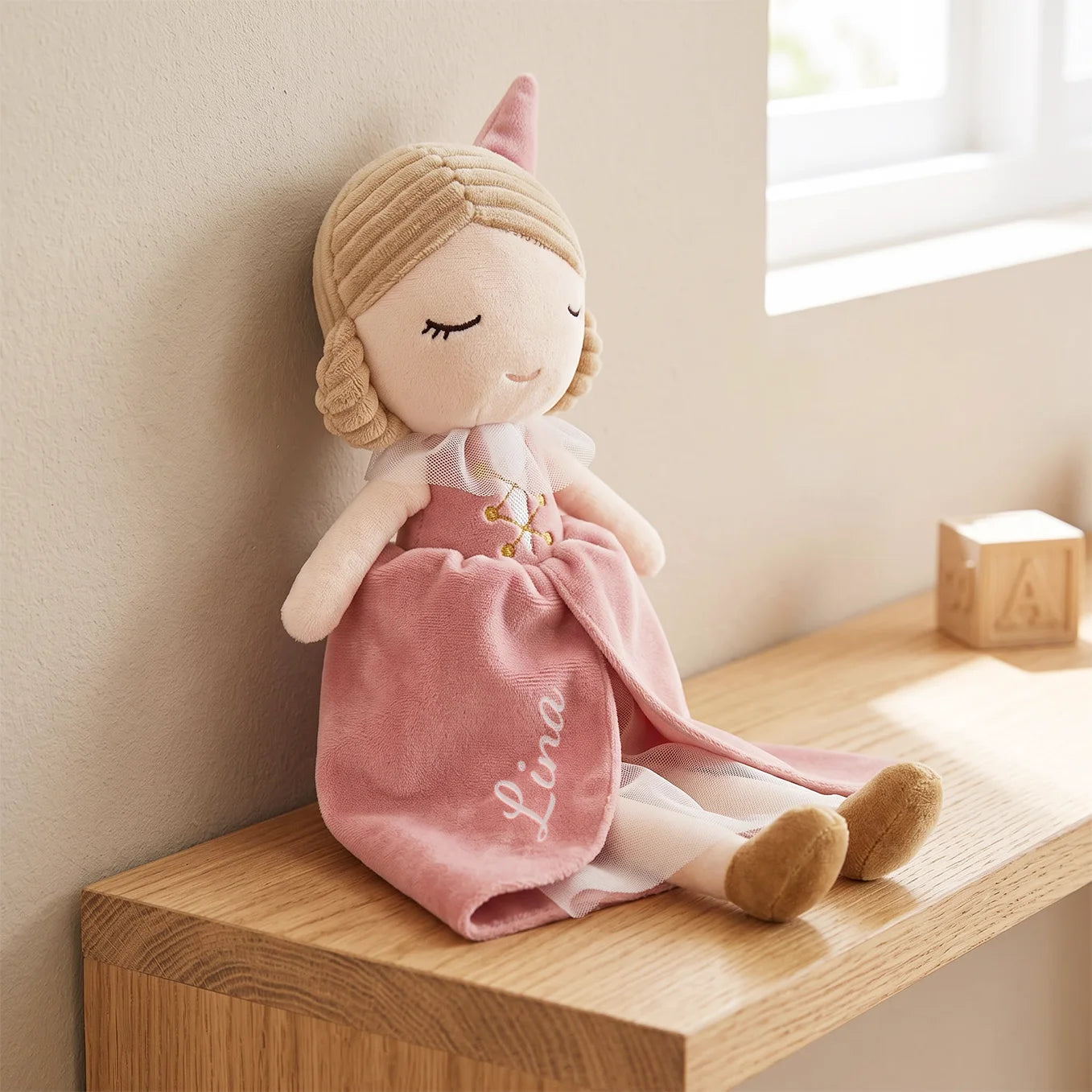 Personalisierte Kuschelpuppe "Prinzessin"