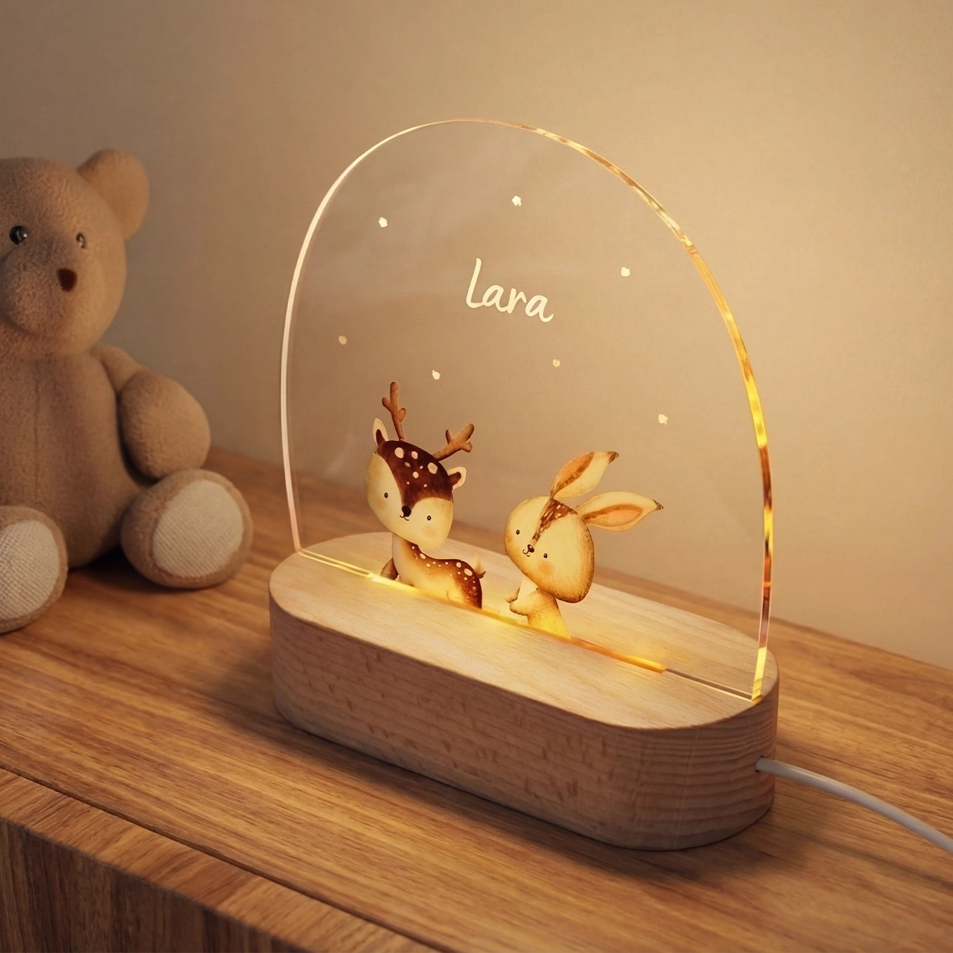 Personalisiertes Nachtlicht "Lieblingstier"