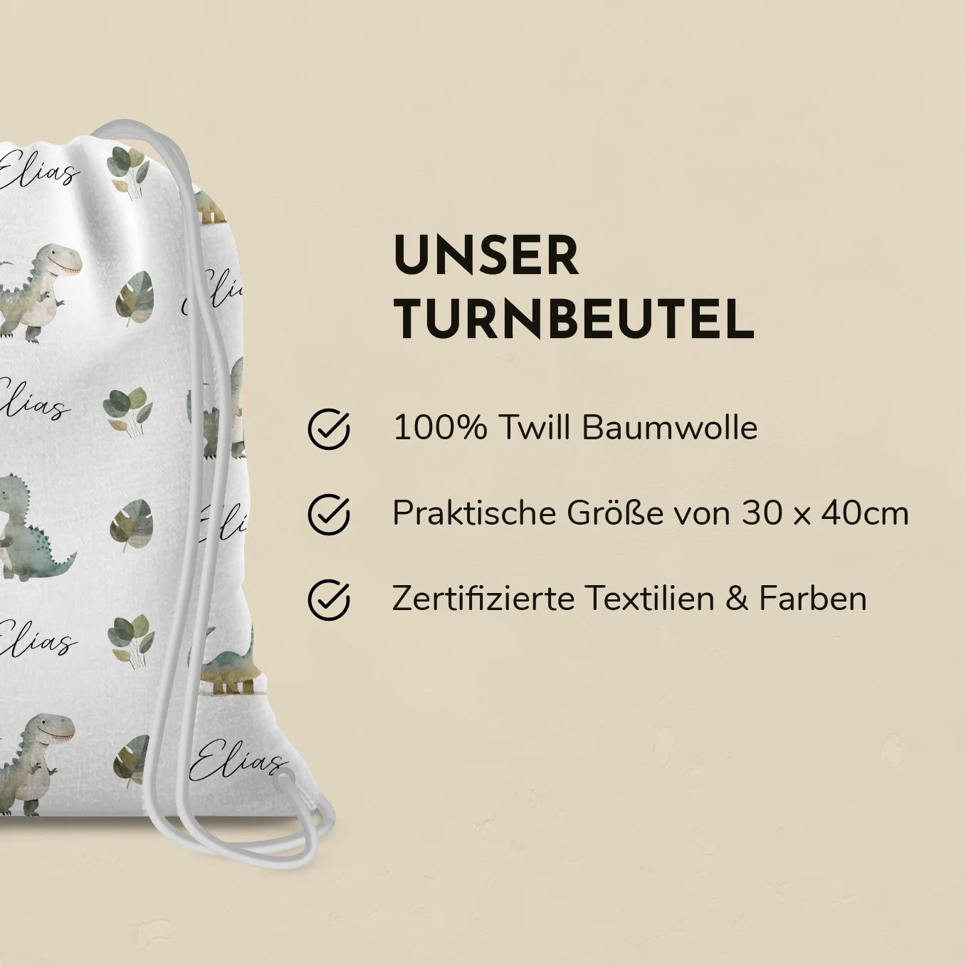 Personalisierter Turnbeutel "Lieblingstier" Bo & Birdie