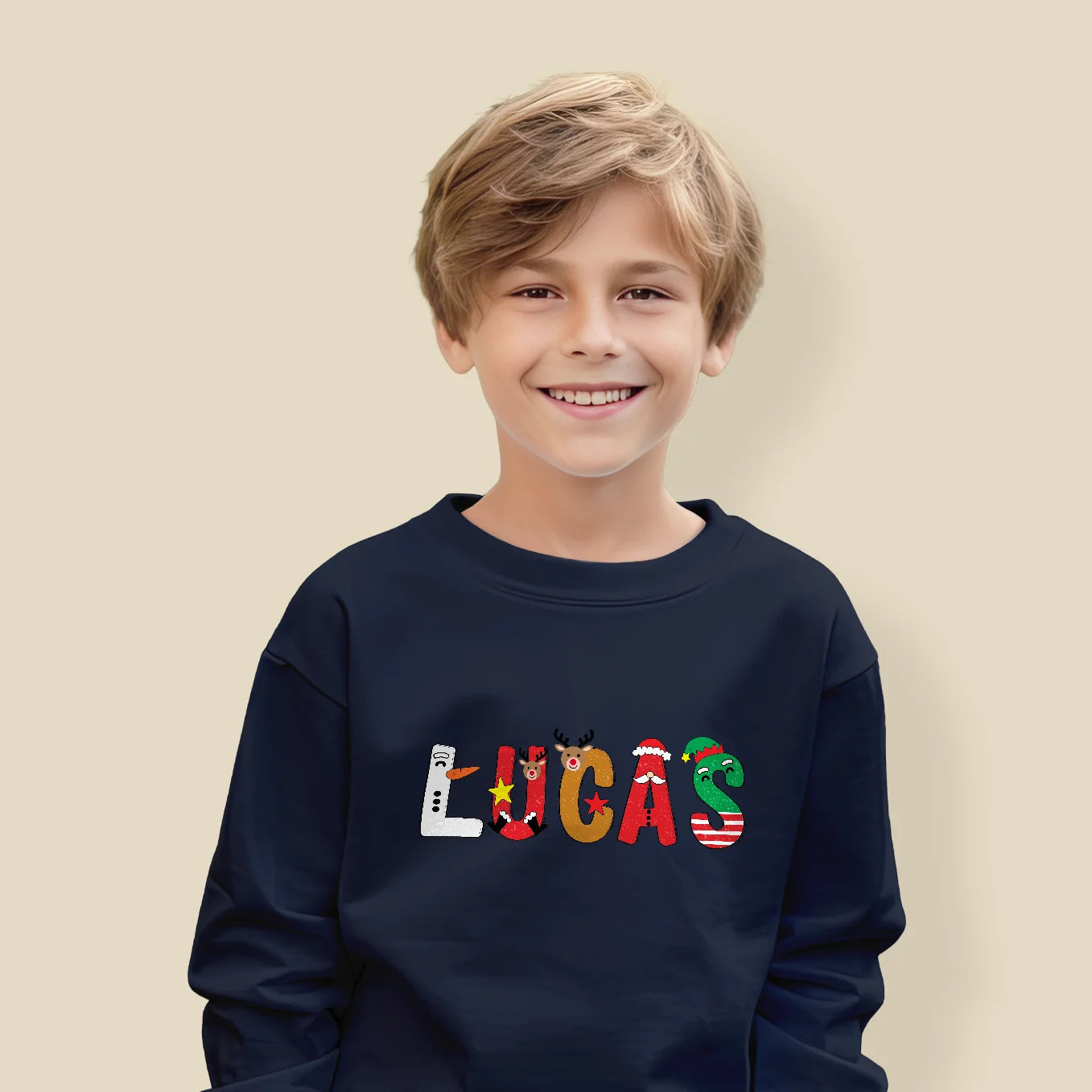 Personalisierter Partnerlook Sweater "Weihnachtsbuchstaben"