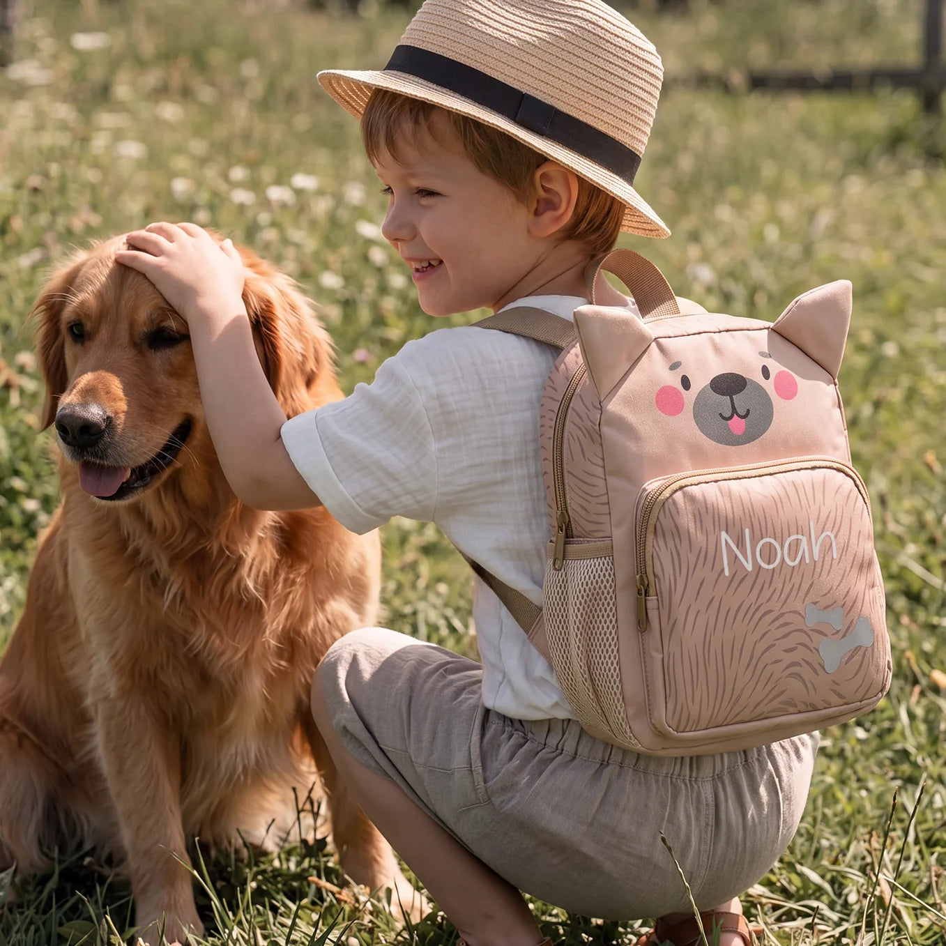 Personalisierter Kinderrucksack "Hund"