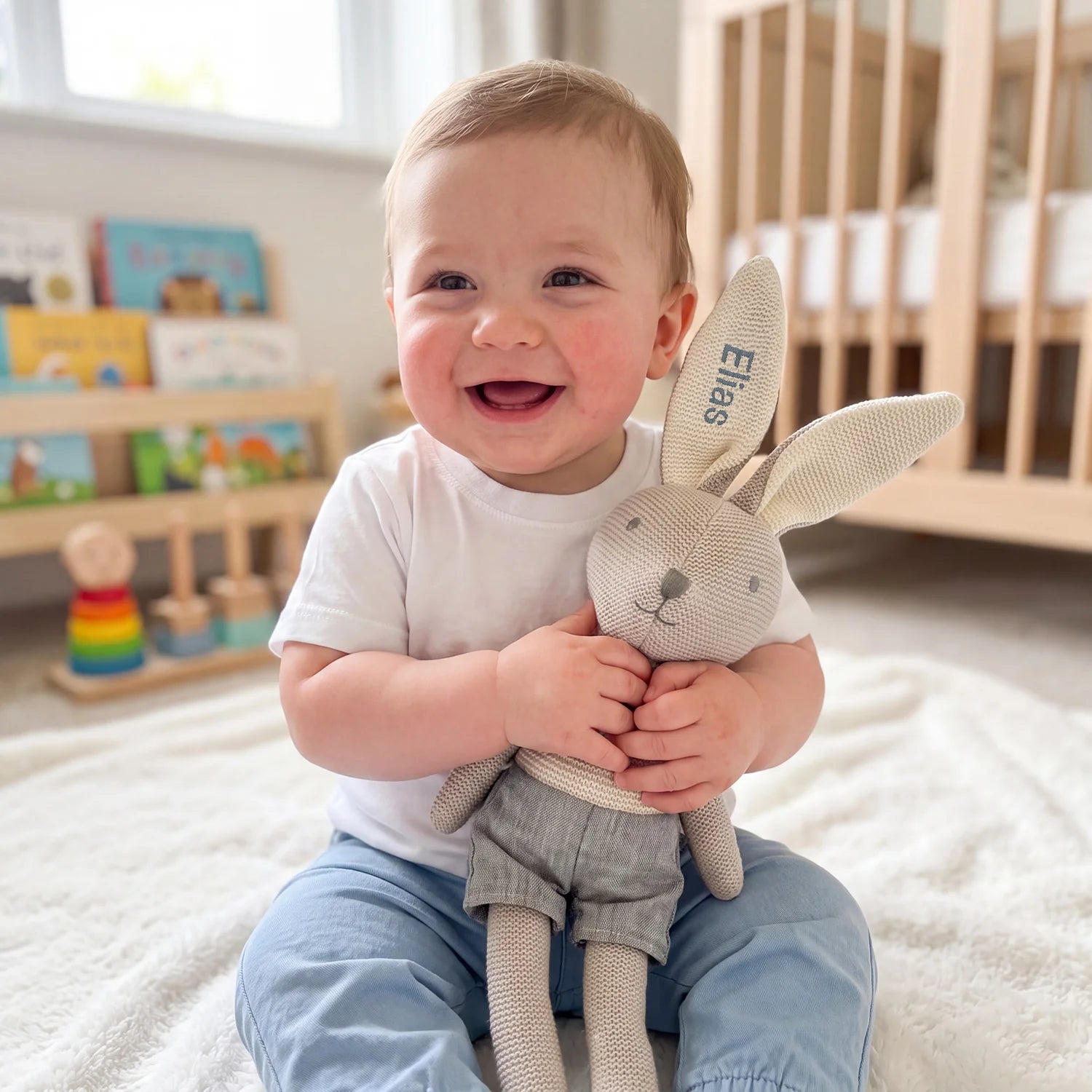 Personalisiertes Kuscheltier "Hase"