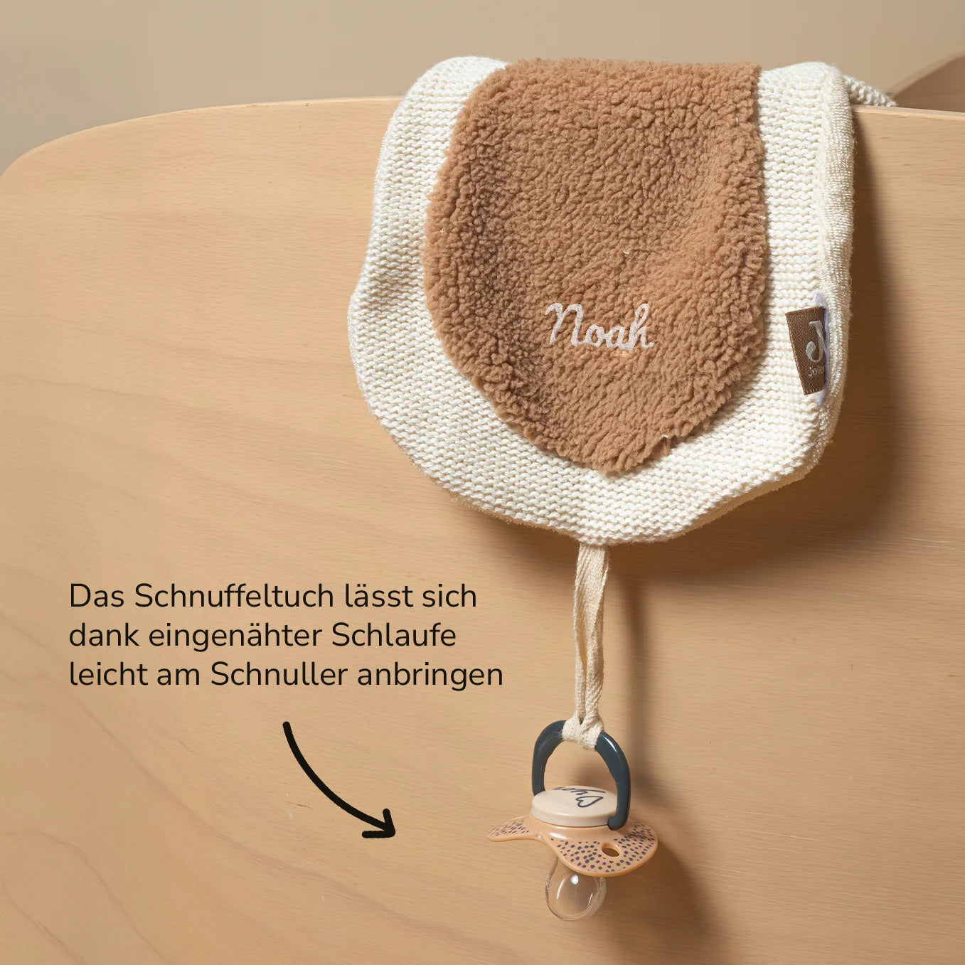 Personalisiertes Schnuffeltuch bestickt "Wunschtier"