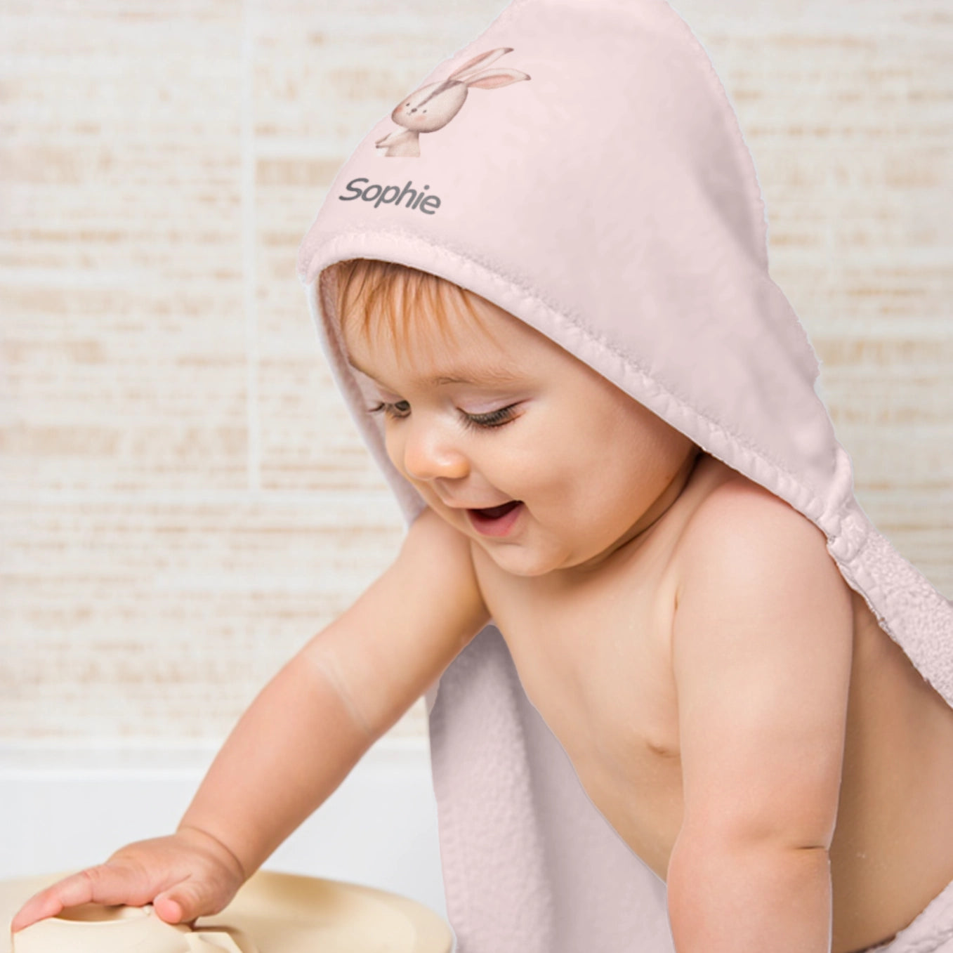 Personalisiertes Kapuzenhandtuch "Lieblingstier"