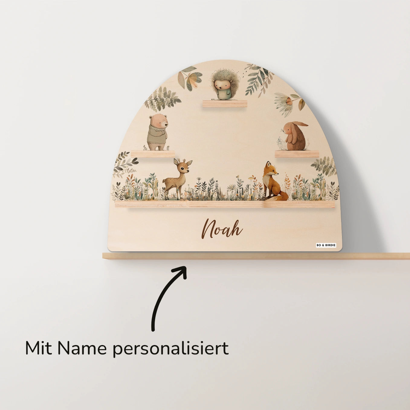Personalisiertes Regal passend für Tonies "Aquarell Tiere Wald"