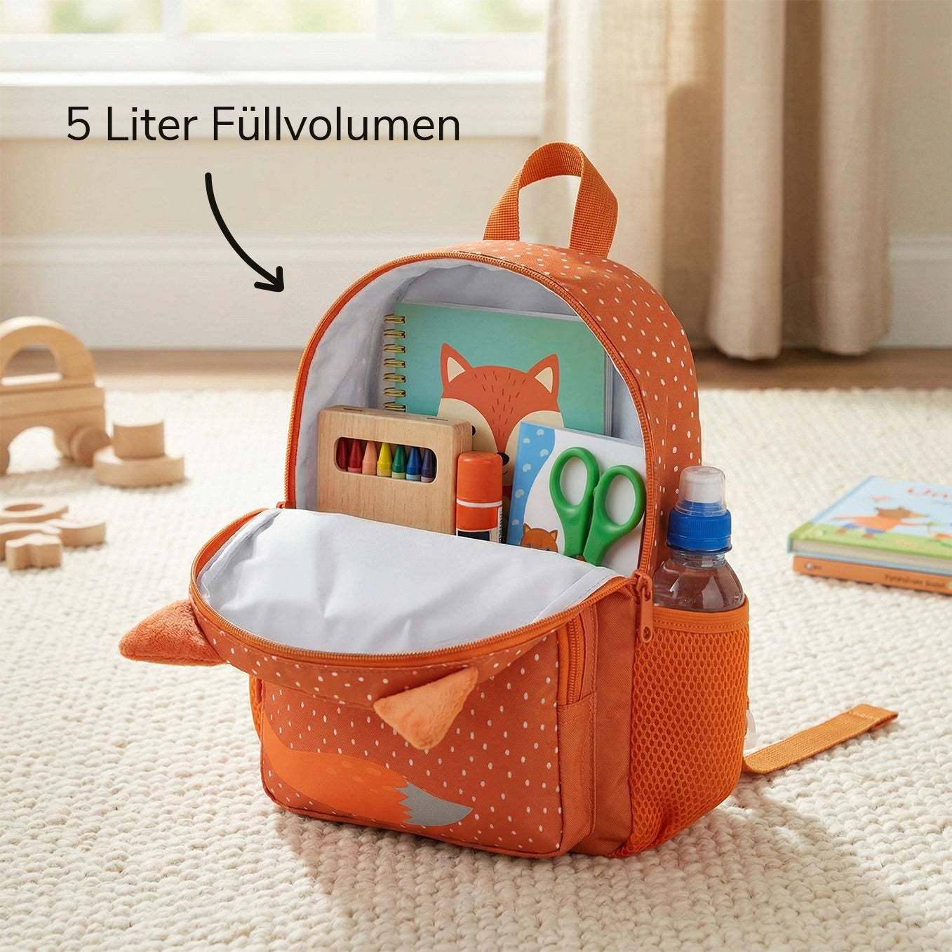 Personalisierter Kinder Rucksack "Fuchs"