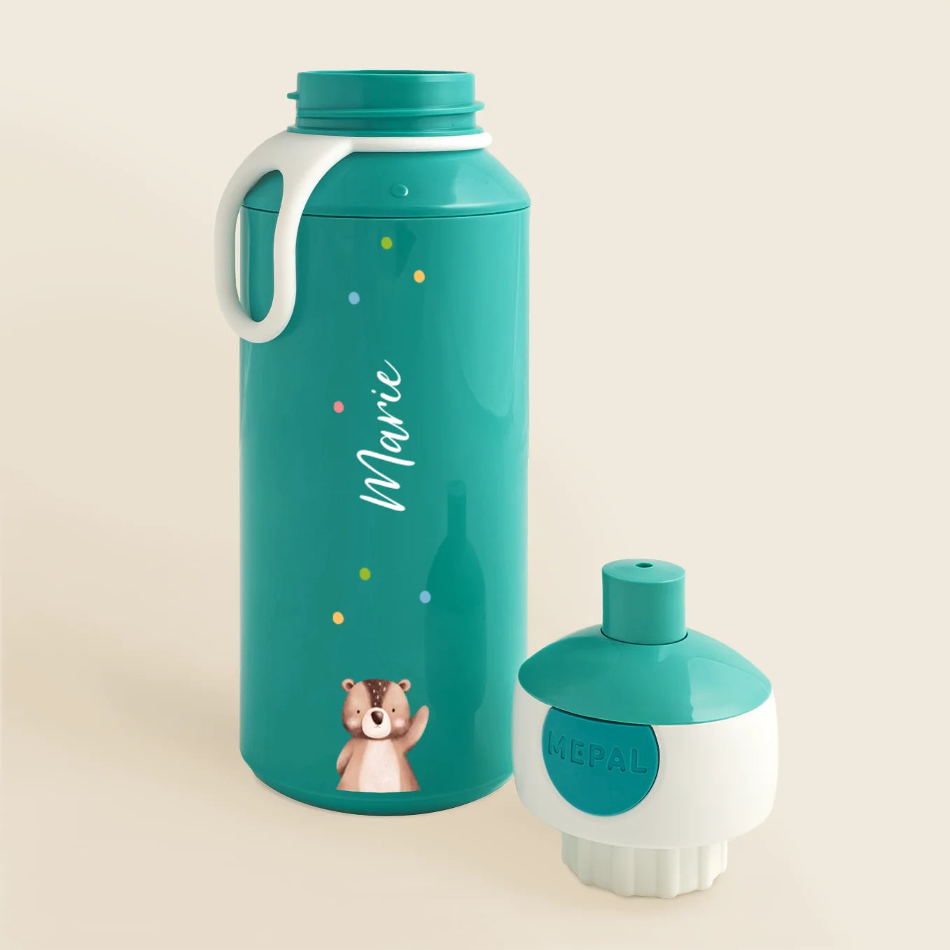 Set: Personalisierte Mepal Brotdose & Trinkflasche "Konfetti" Bo & Birdie