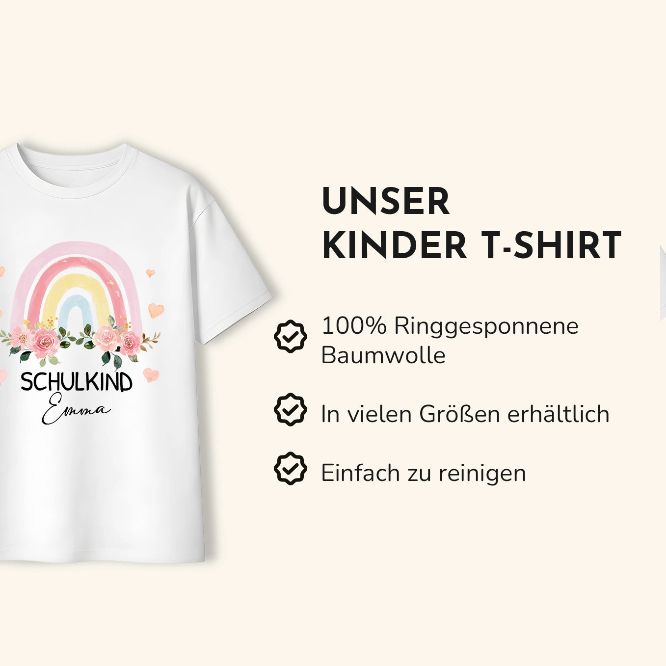 Personalisiertes T-Shirt "Regenbogen"