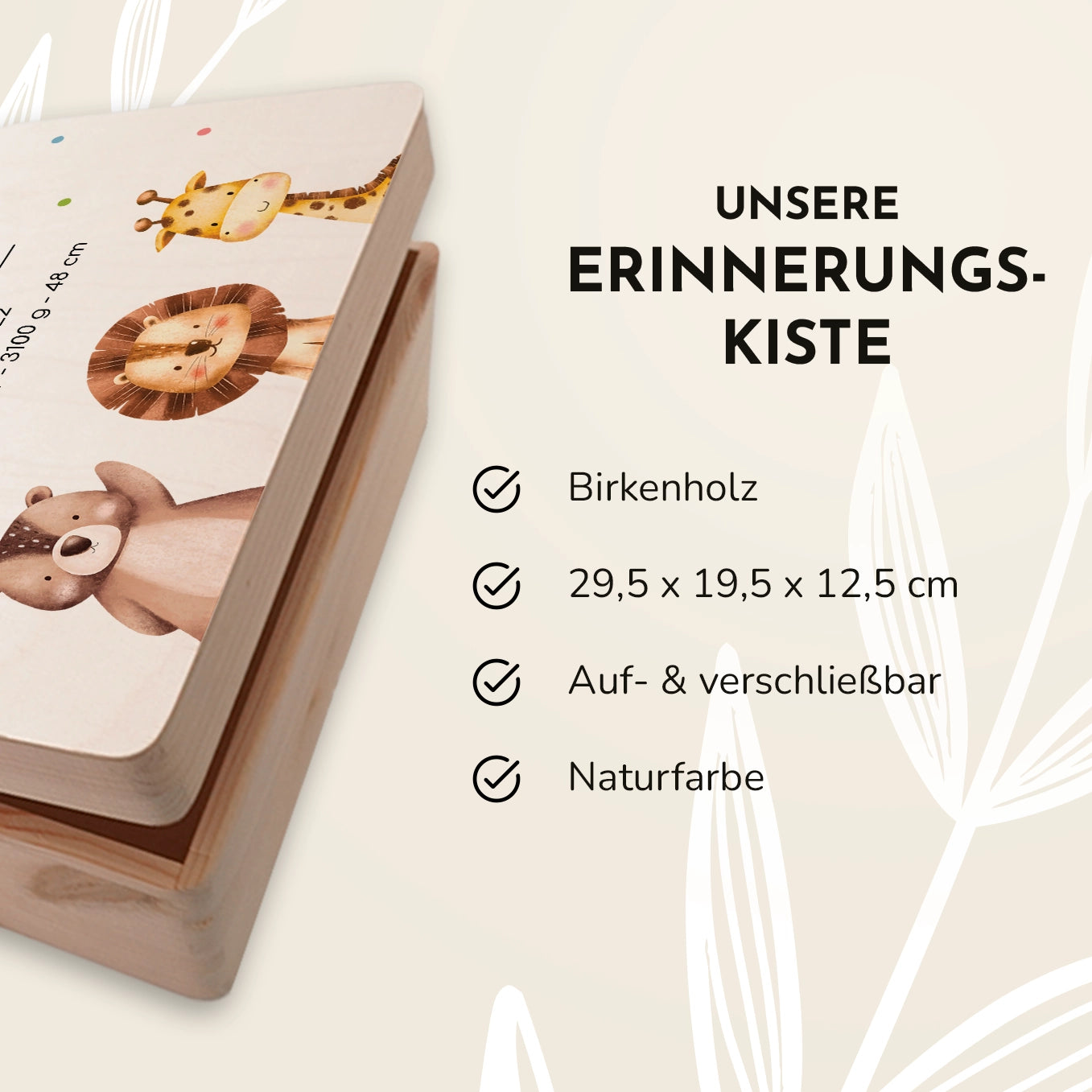 Personalisierte Erinnerungsbox "Konfetti"