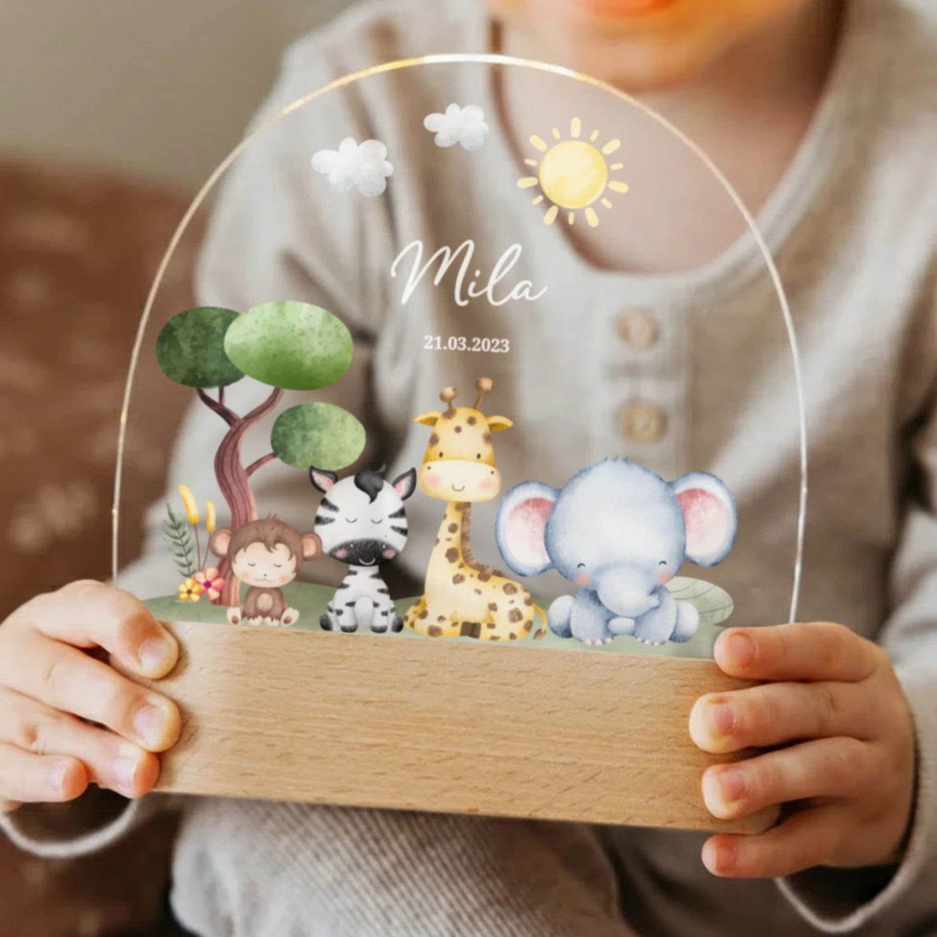 Personalisiertes Nachtlicht "Safari"