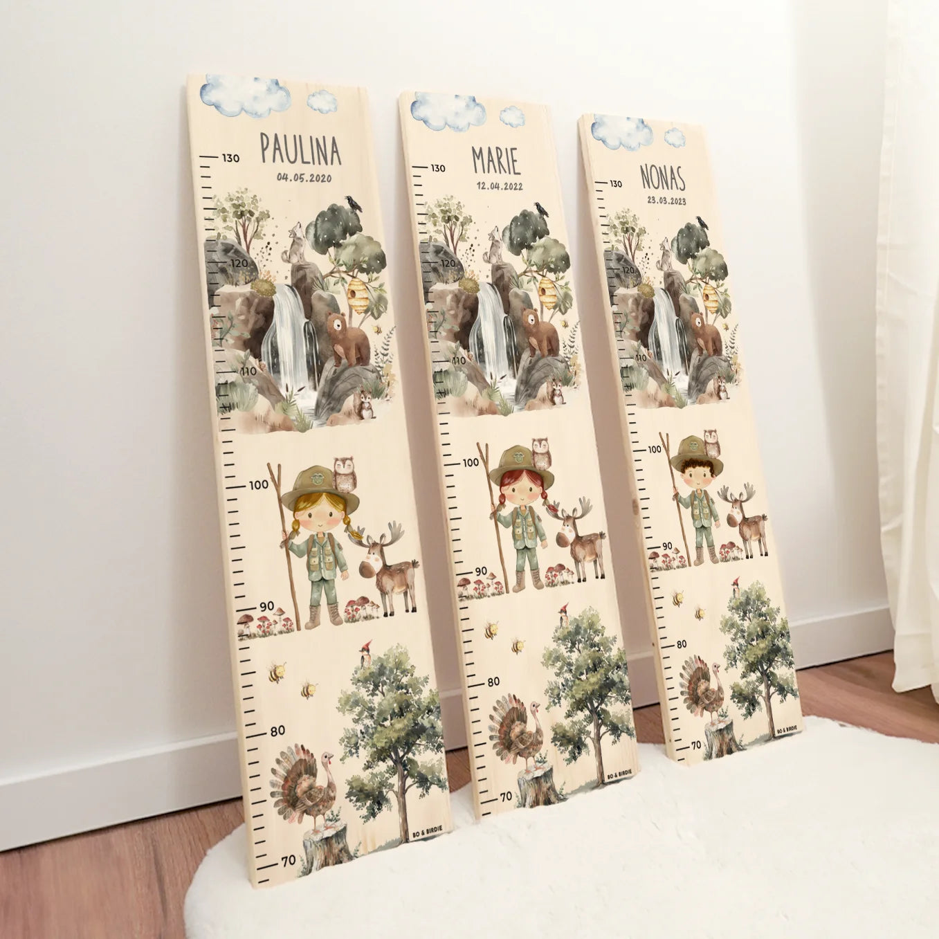 Personalisierte Messlatte "Wildnis"