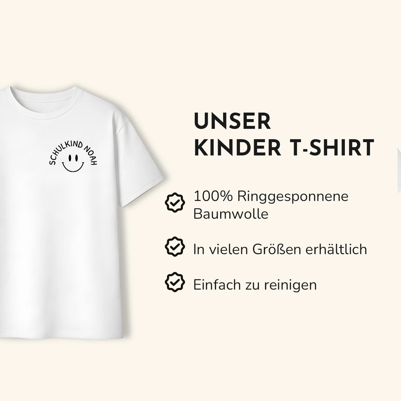 Personalisiertes T-Shirt Schulkind "Smiley"