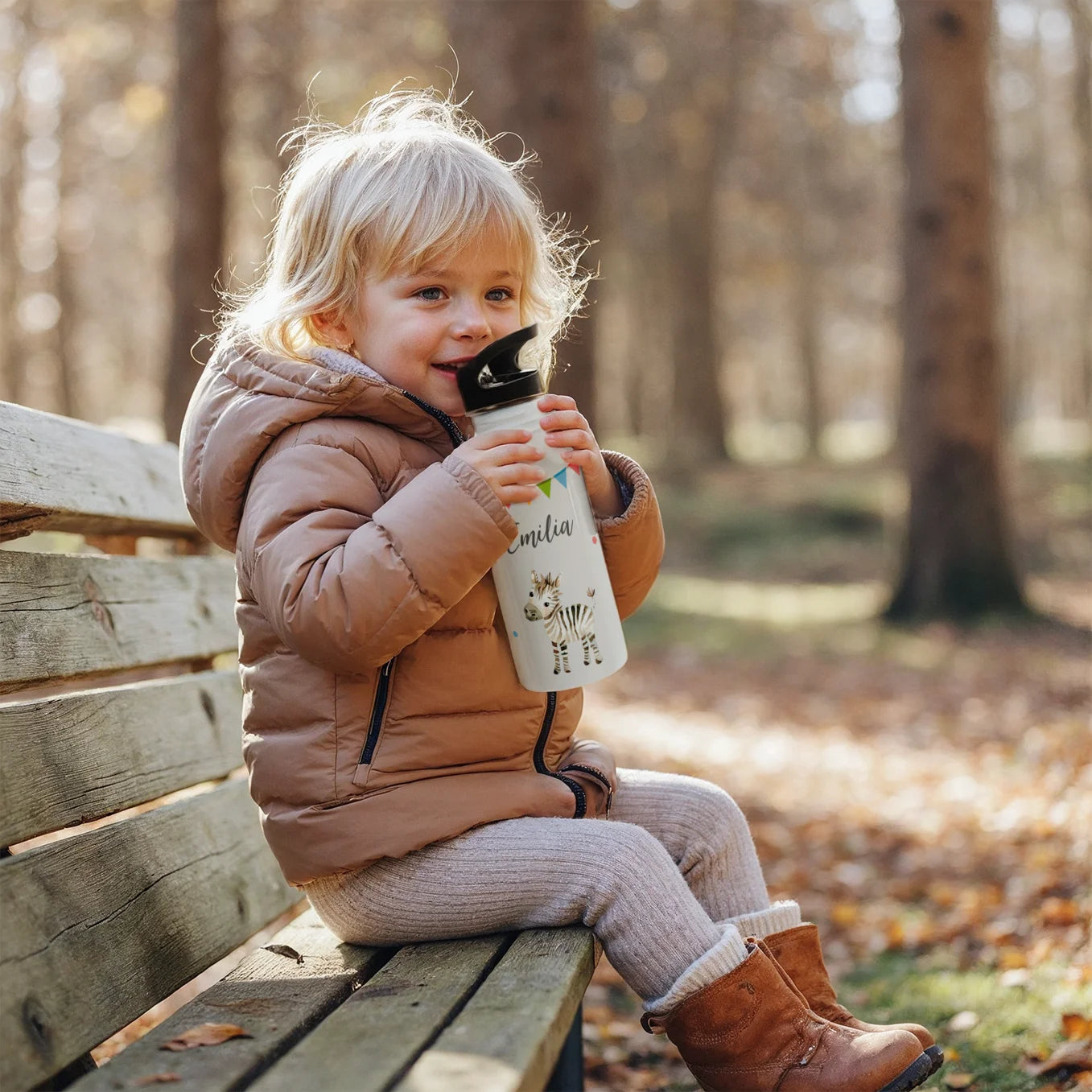 Personalisierte Thermo-Trinkflasche Kinder "Wunschtier"