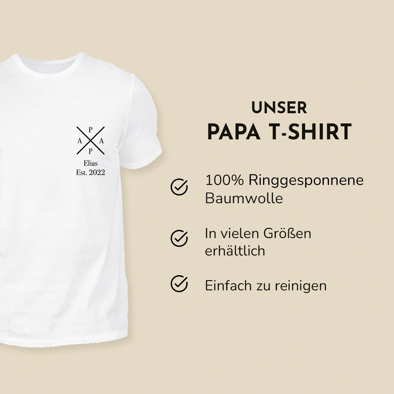 Personalisierter T-Shirt Partnerlook für Papa und Kind "Papa - Mini"