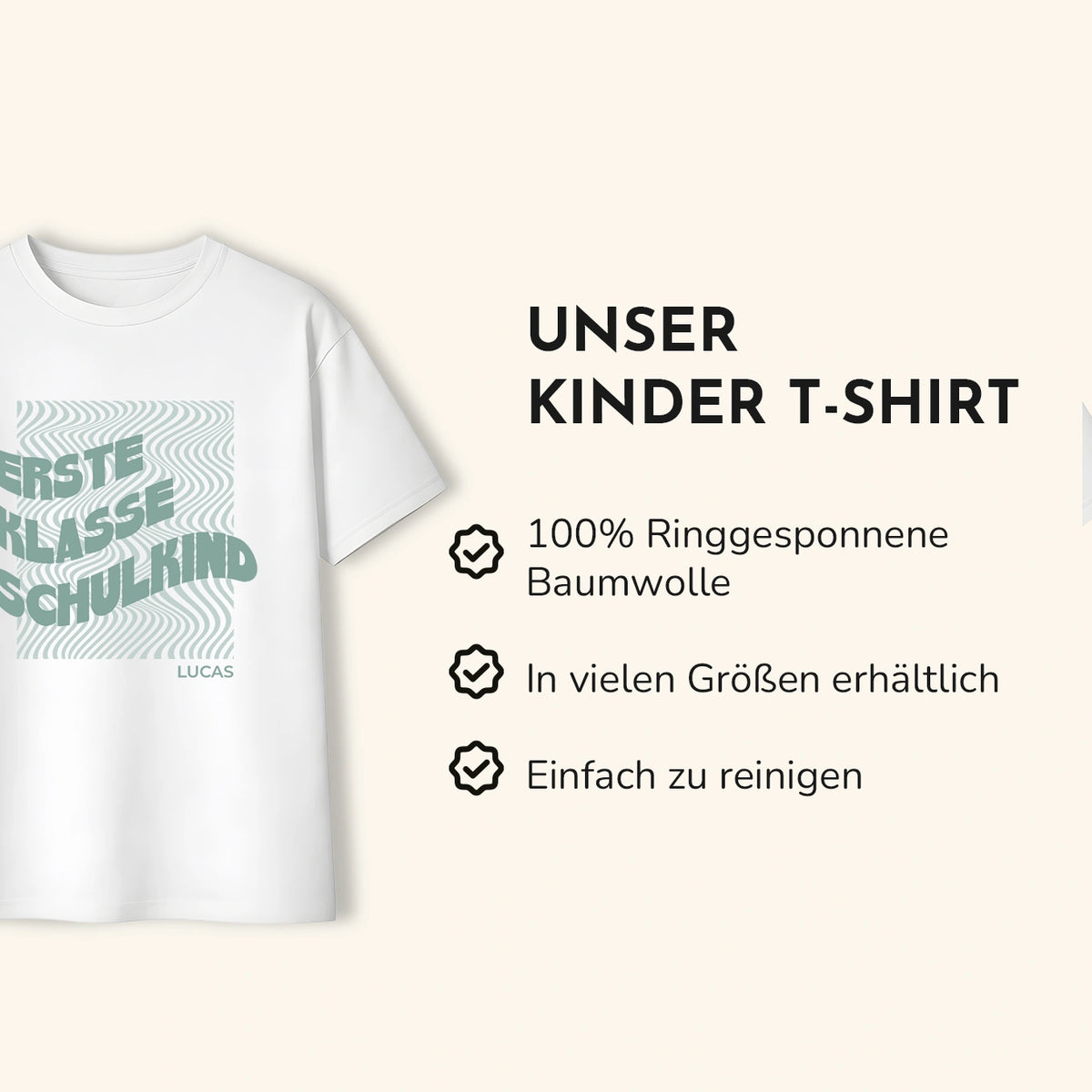 Personalisiertes Retro T-Shirt "Schulkind"