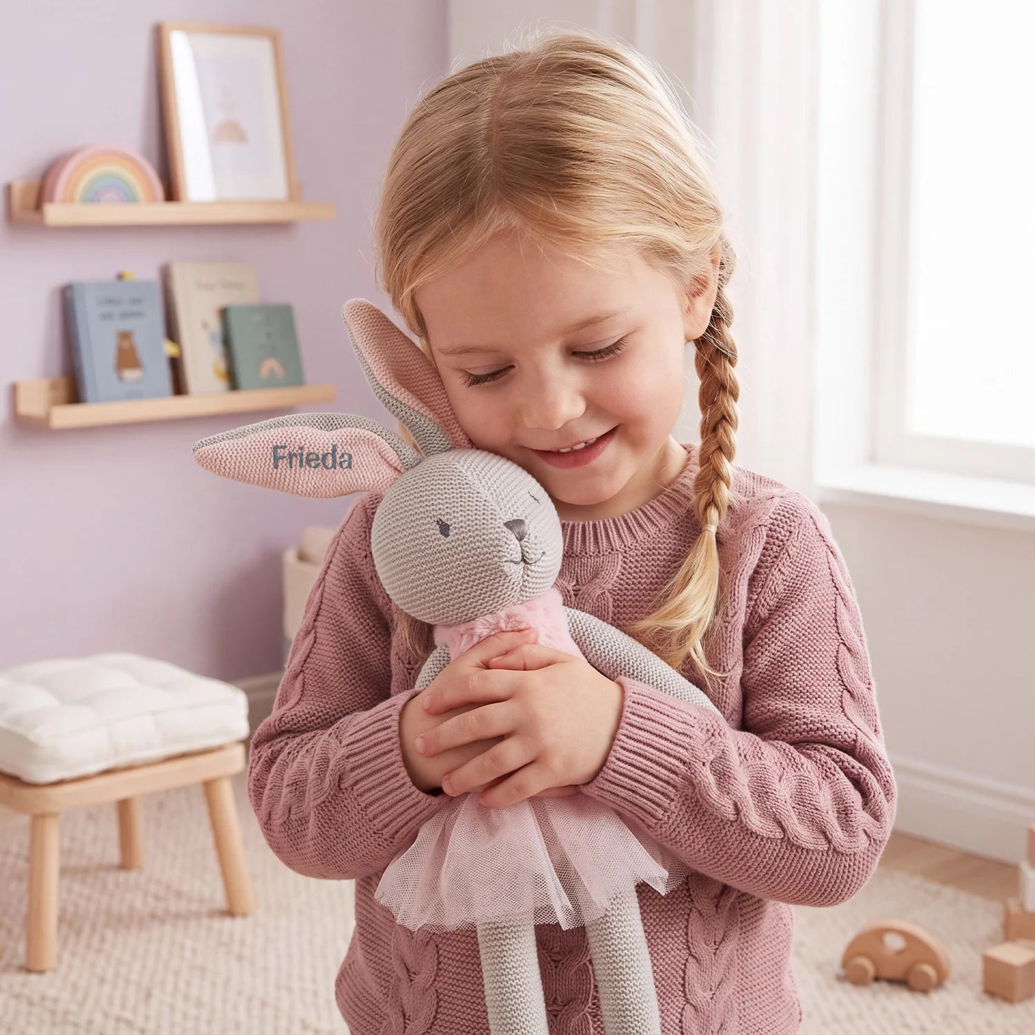 Personalisiertes Kuscheltier "Hase"