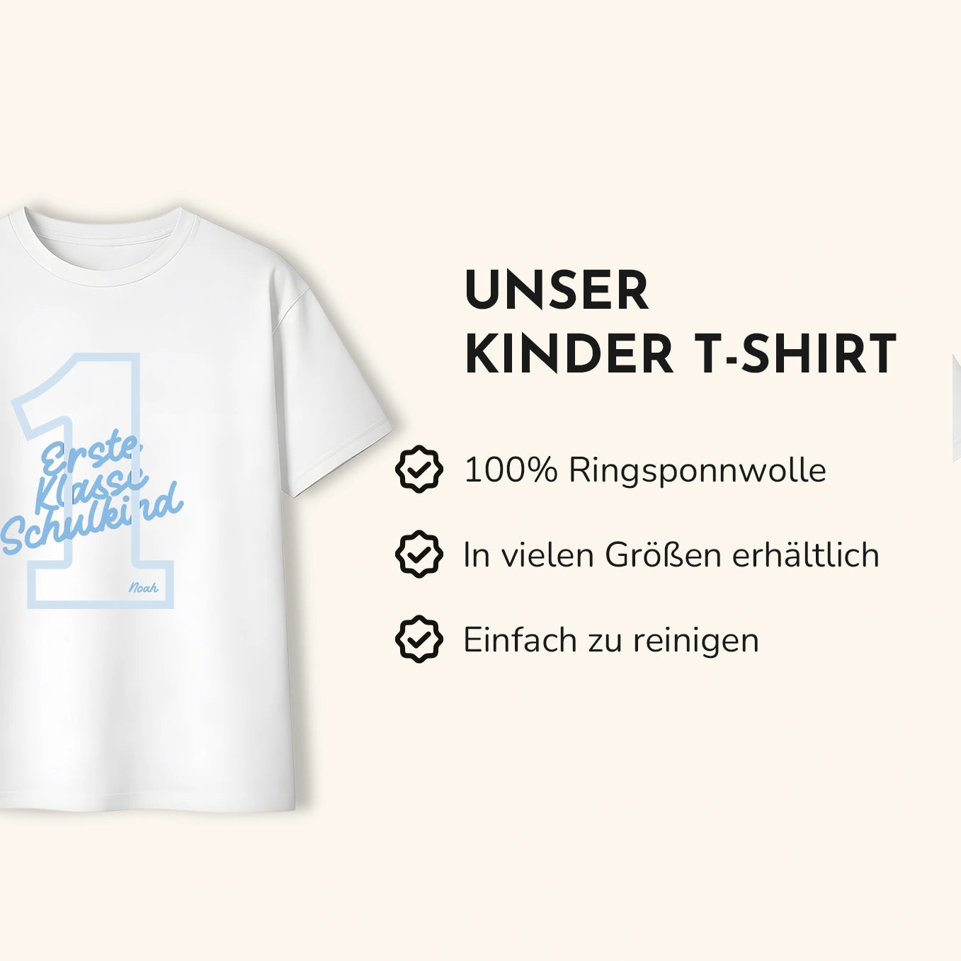 Personalisiertes T-Shirt “Erste Klasse Schulkind”